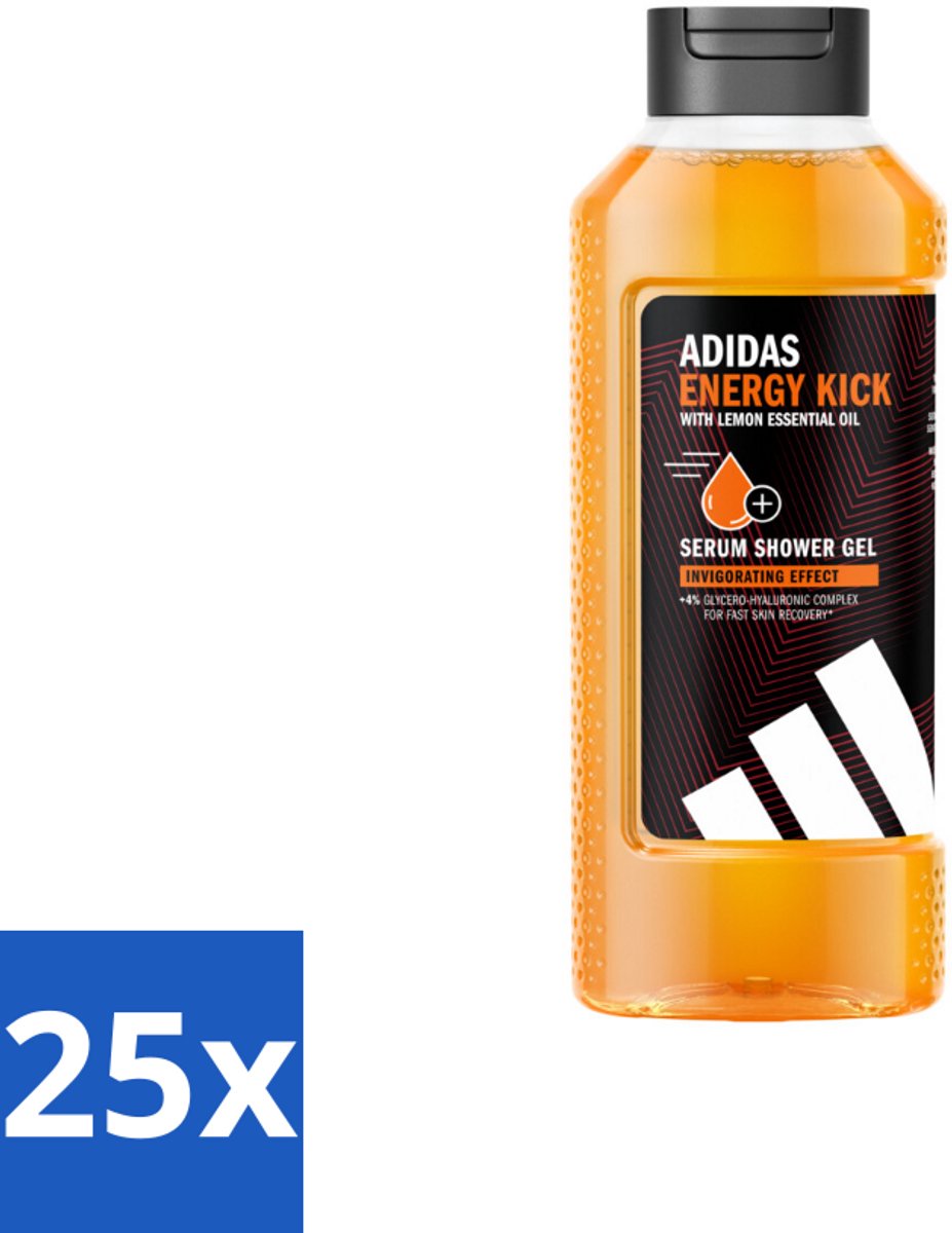 Adidas – Douchegel – Active Skin & Mind Energy Kick – 400 ml - Bulkverpakking - 25 stuks