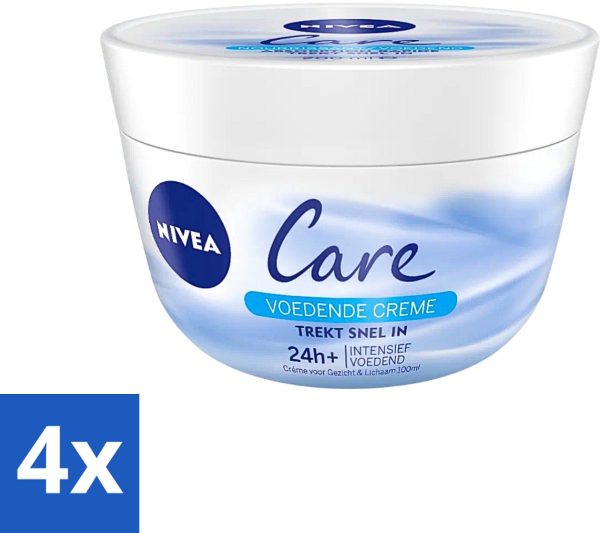 4 x NIVEA - Bodycrème - Verzorging - Voedend - Snel Intrekkend - 200 ml - Nivea Bodycrème - Intensieve Voeding - Hydraterende Crème - Crème Voor Gezicht En Lichaam - Droge Huid