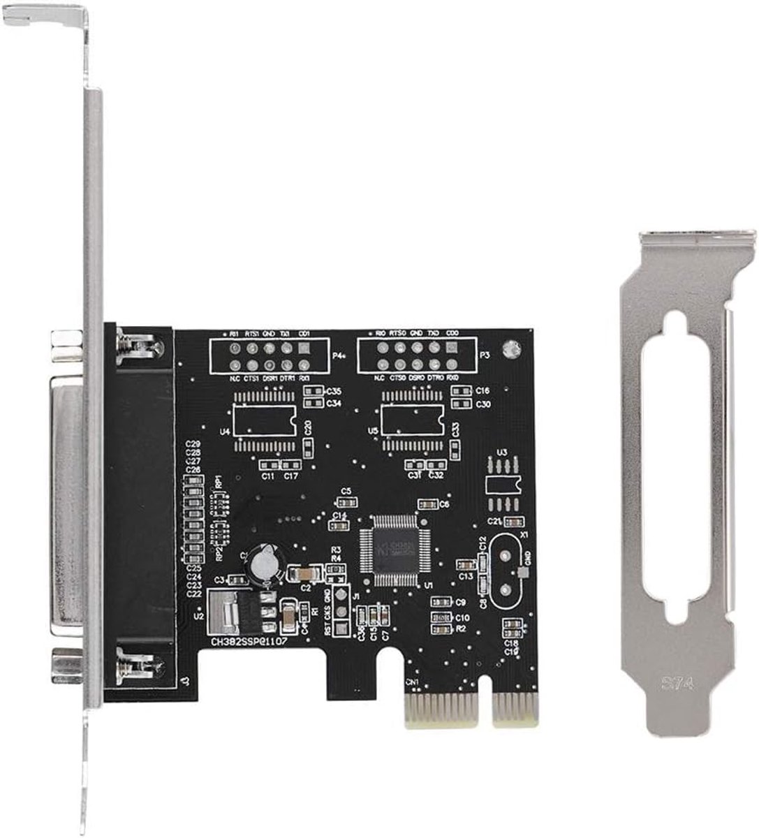 PCIE Parallelpoort Kaart - 1 Parallel Poort - PCI-E naar DB25 LPT Printer Adapter - Geschikt voor Mac en Linux - ShopVlot
