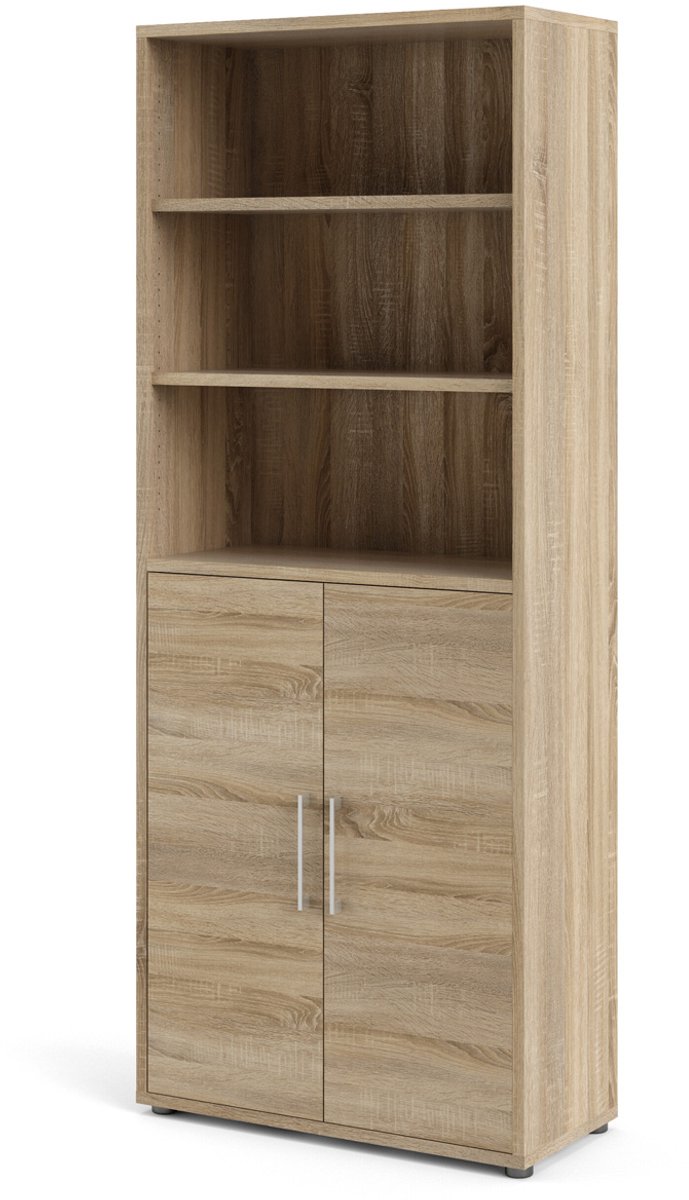 Giga Living Boekenkast Prima - Naturel - 90x220x45cm