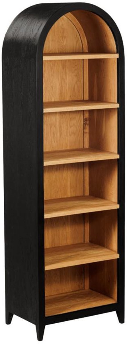 Tower Living Boekenkast Rotondi - Zwart Hout - 60x45x220cm