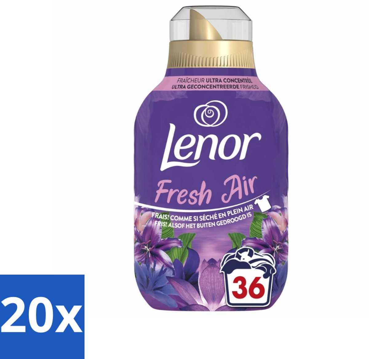 20 x Lenor - Wasverzachter - Fresh Air Maneschijn - Ultra Geconcentreerd - 36 Wasbeurten - Wasverzachter - Frisheid - Wasgoed - Kledingbescherming - Buiten Geur