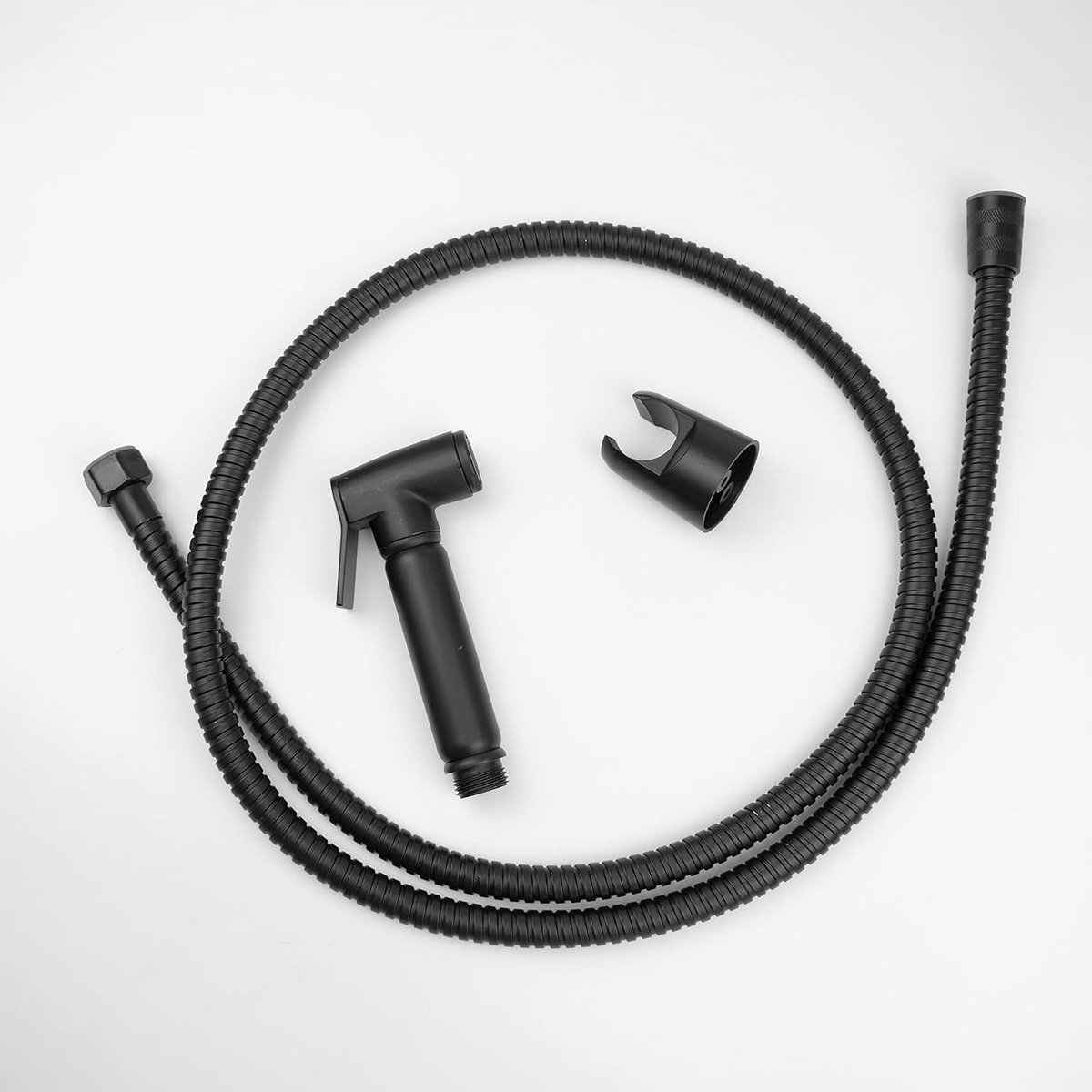Handdouche sproeikop messing - zwarte kleur - wandmontage - ideaal voor hygiëne en reiniging - ShopVlot