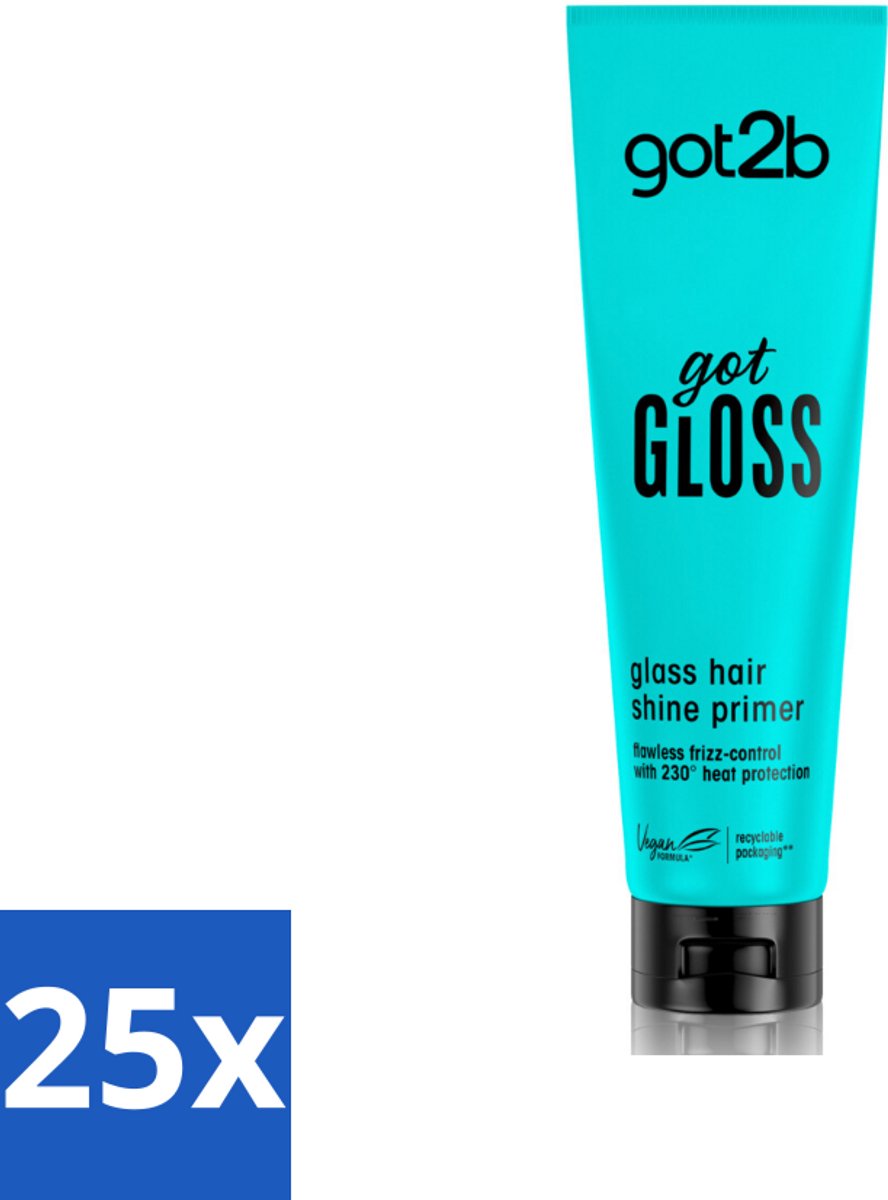25 x Got2B - Haarprimer - Got Gloss - 150 ml - Haarprimer - Glans - Pluiscontrole - Hittebescherming - Haarstyling
