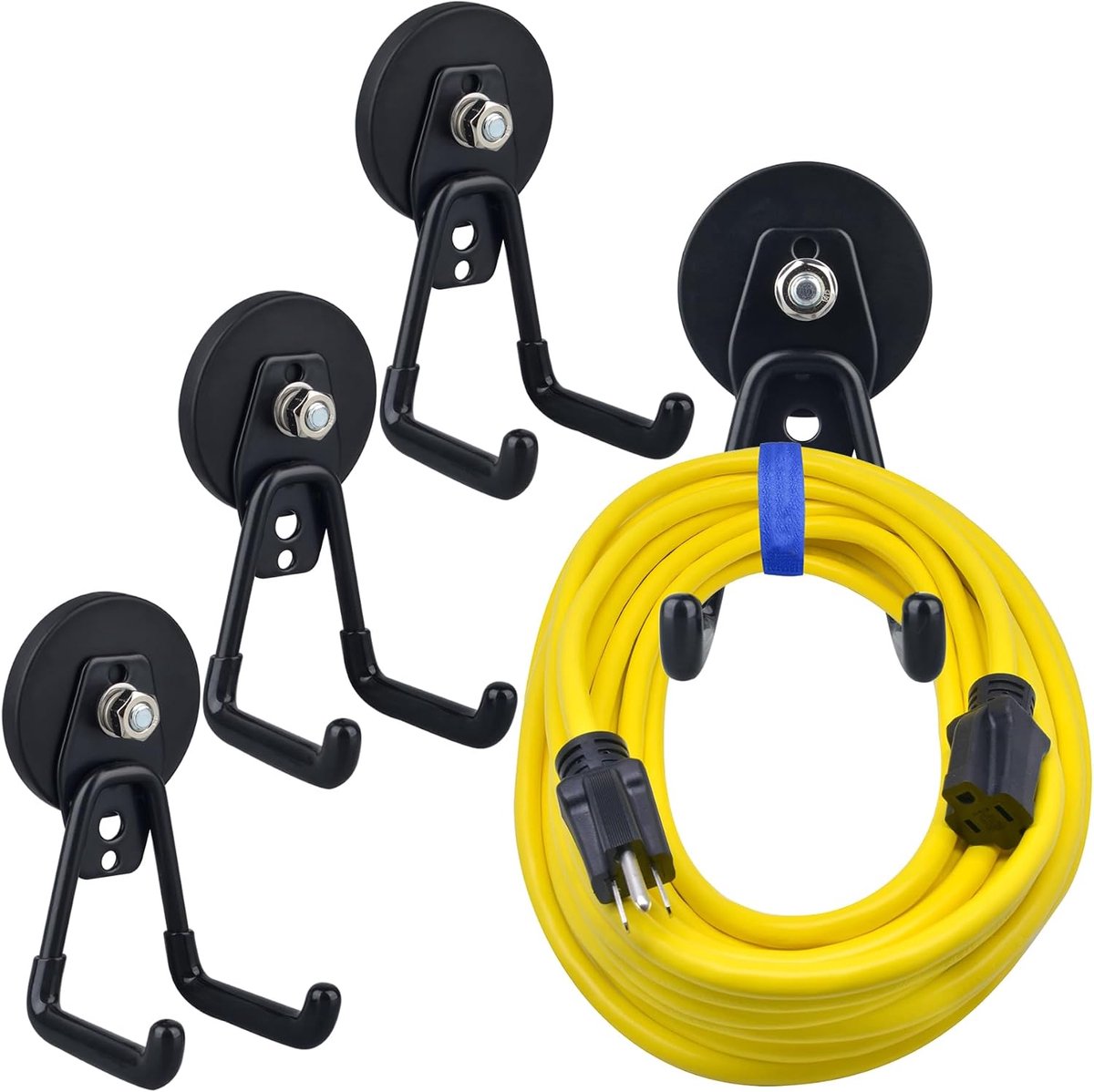 MUTUACTOR Robust Hooks Magnetic Coated Rare Earth Garage Hooks for Classroom Cruise Hanging Kitchen Compartments Metal - ShopVlot
