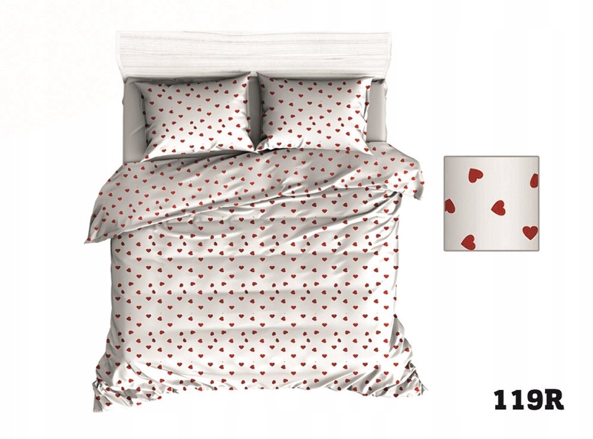 Merkloze Katoenen Kinderbeddengoed Set 110x140 cm met Hartjes