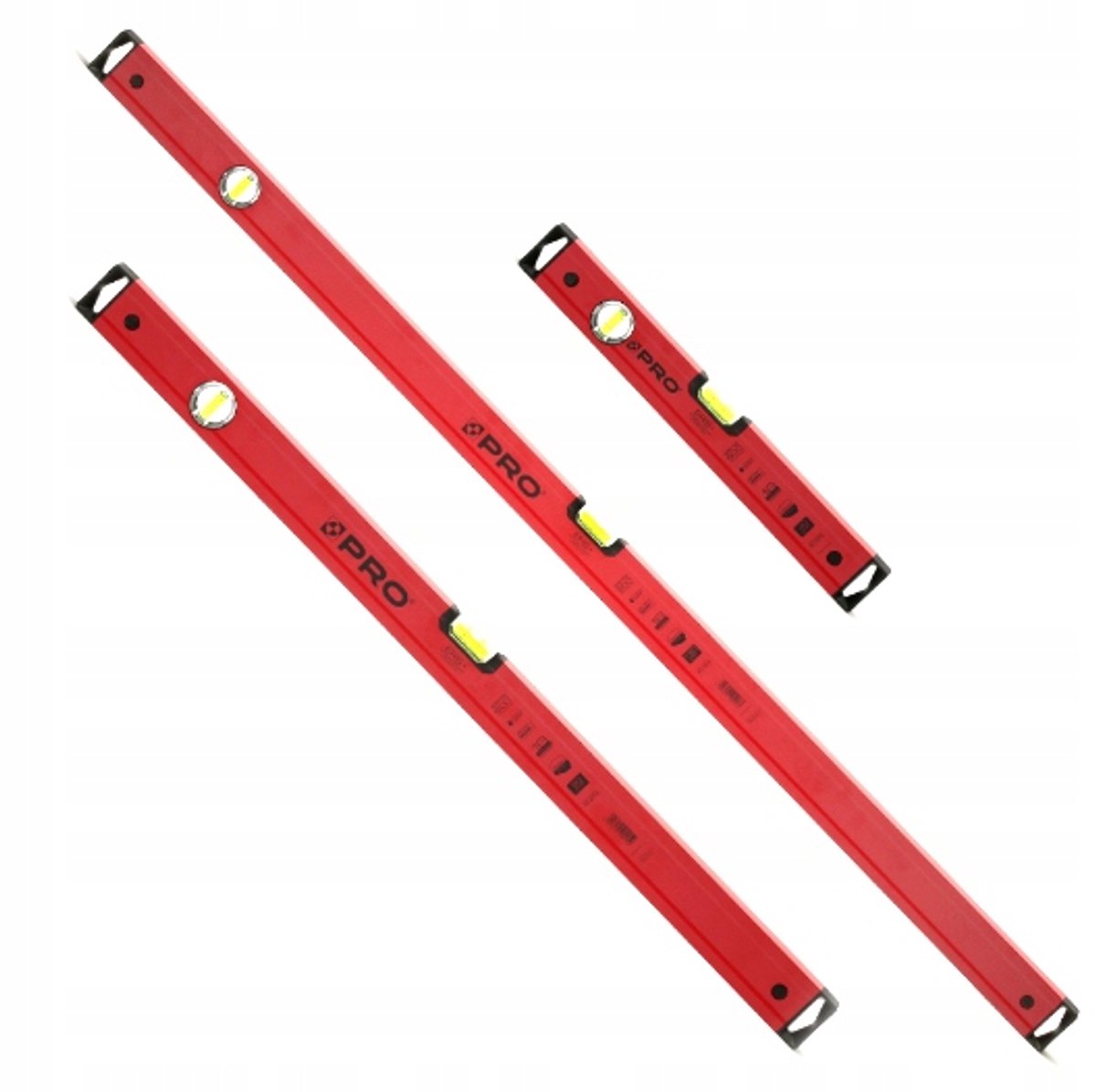 Set van 3 Waterpassen : 40cm, 80cm, 120cm - Robuust & Nauwkeurig