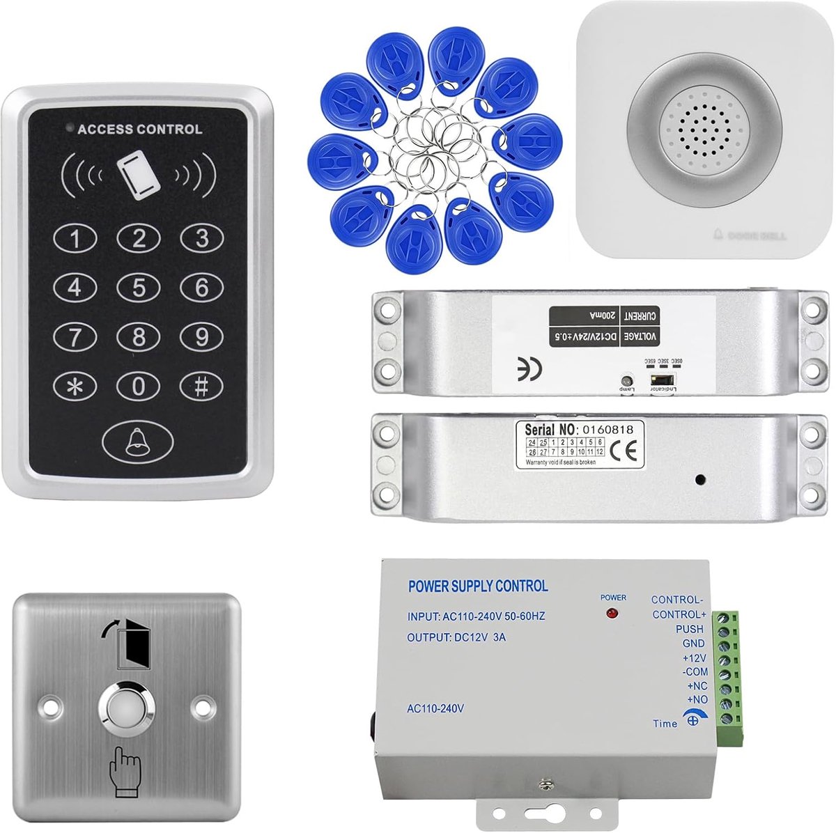 Standalone Toegangscontrolesysteem - Waterdichte RFID toetsenlezer - 1000 gebruikerscapaciteit - ShopVlot