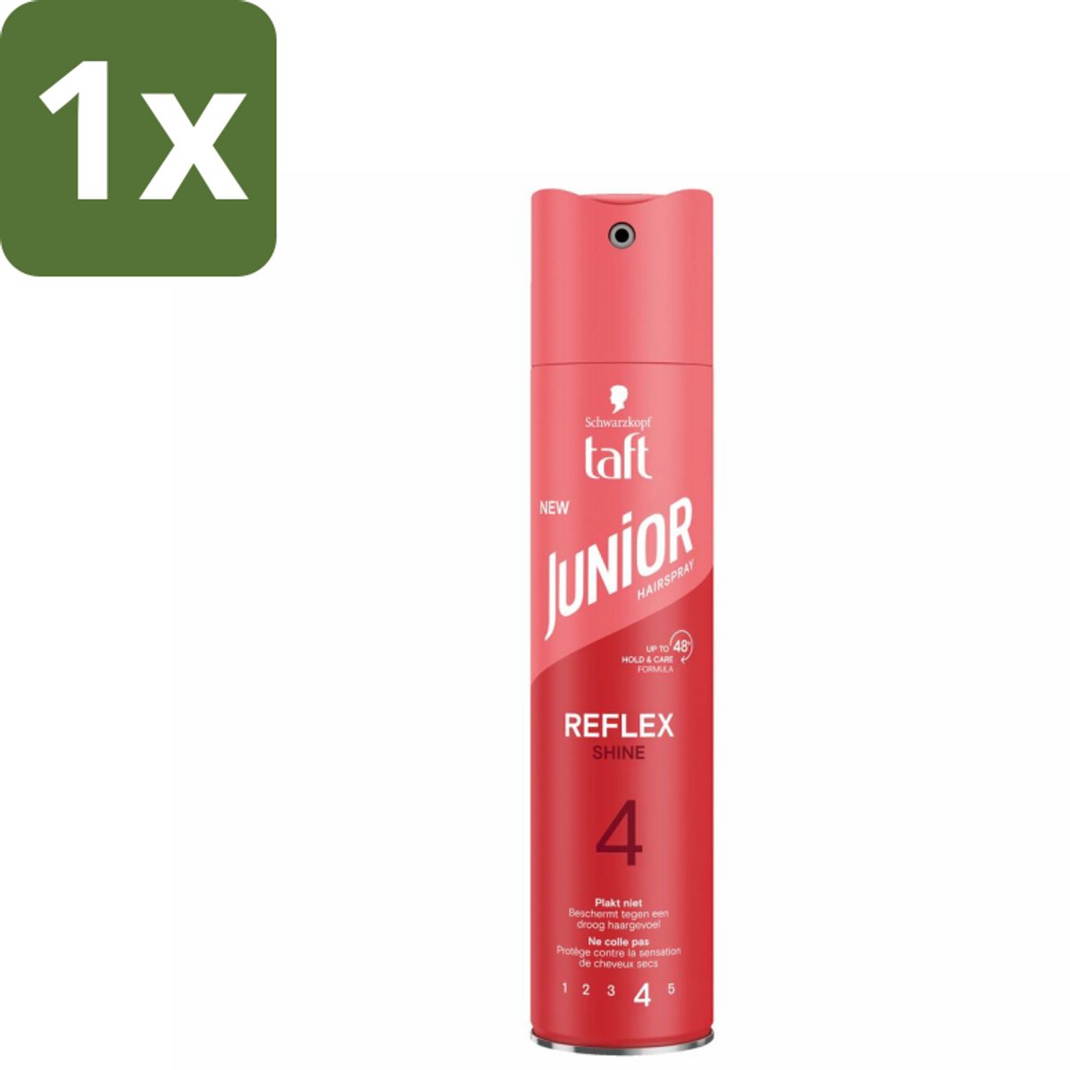 Taft - Reflex Shine 4 - Junior Haarspray - Glanzende finish - 250 ml - 1 stuk