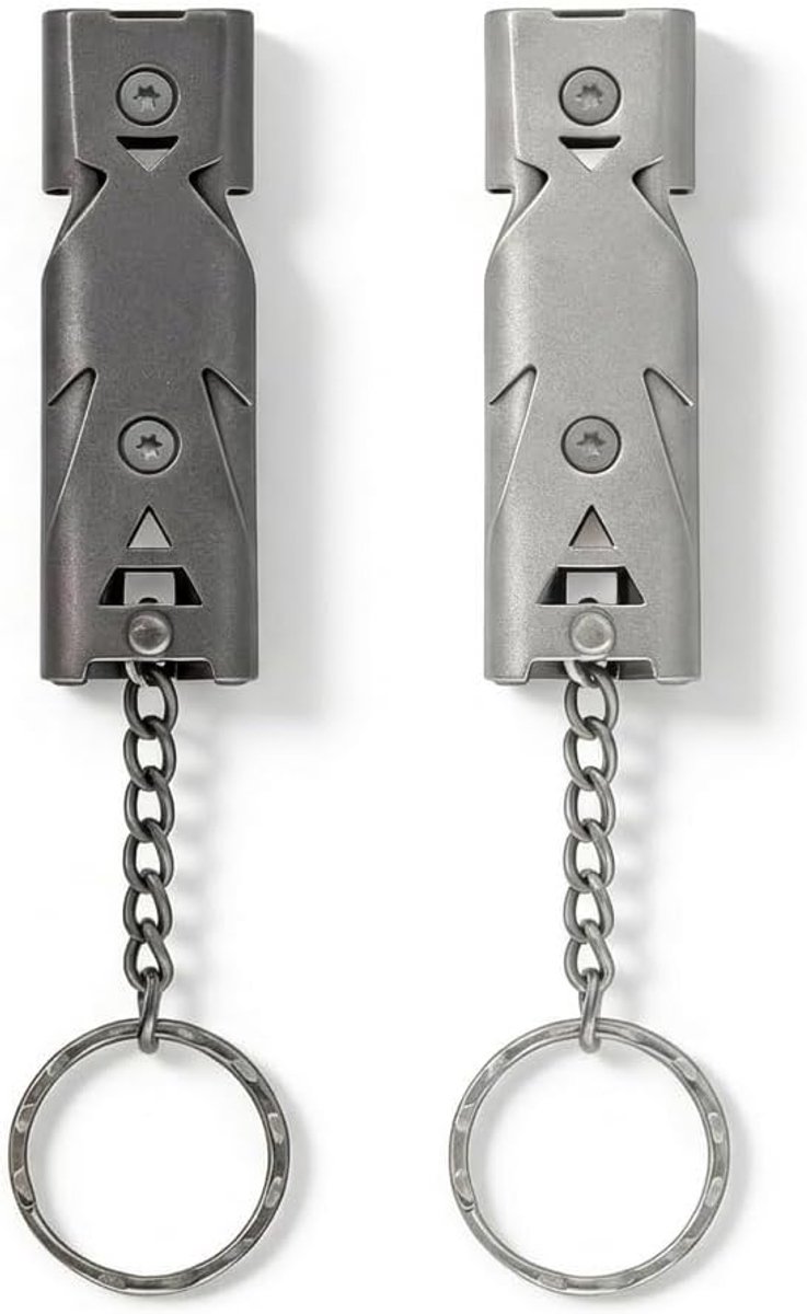 Signaalfluitjes 2 stuks - metaal - hoge decibel - ideaal voor noodsituaties - ShopVlot