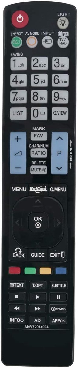 ALLIMITY AKB72914004 sub AKB72914208 Remote Control Replacement For LG TV 32LE5500 37LE5500 55LE5500 47LE5500 42LE5500 - ShopVlot