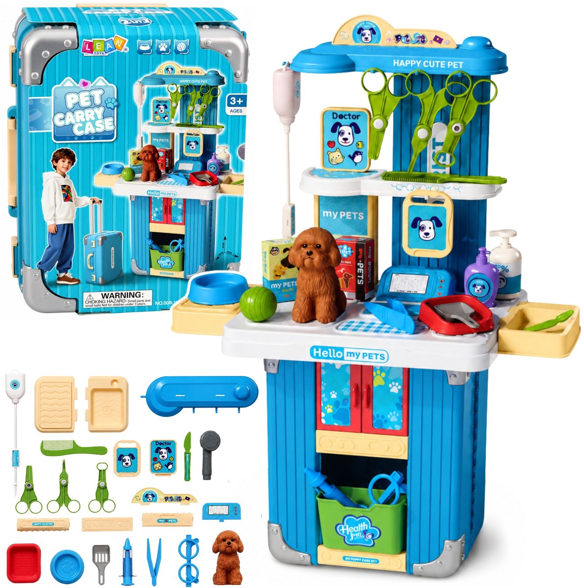 Dierenartskoffer Hondenverzorgingsset Bruin Accessoires
