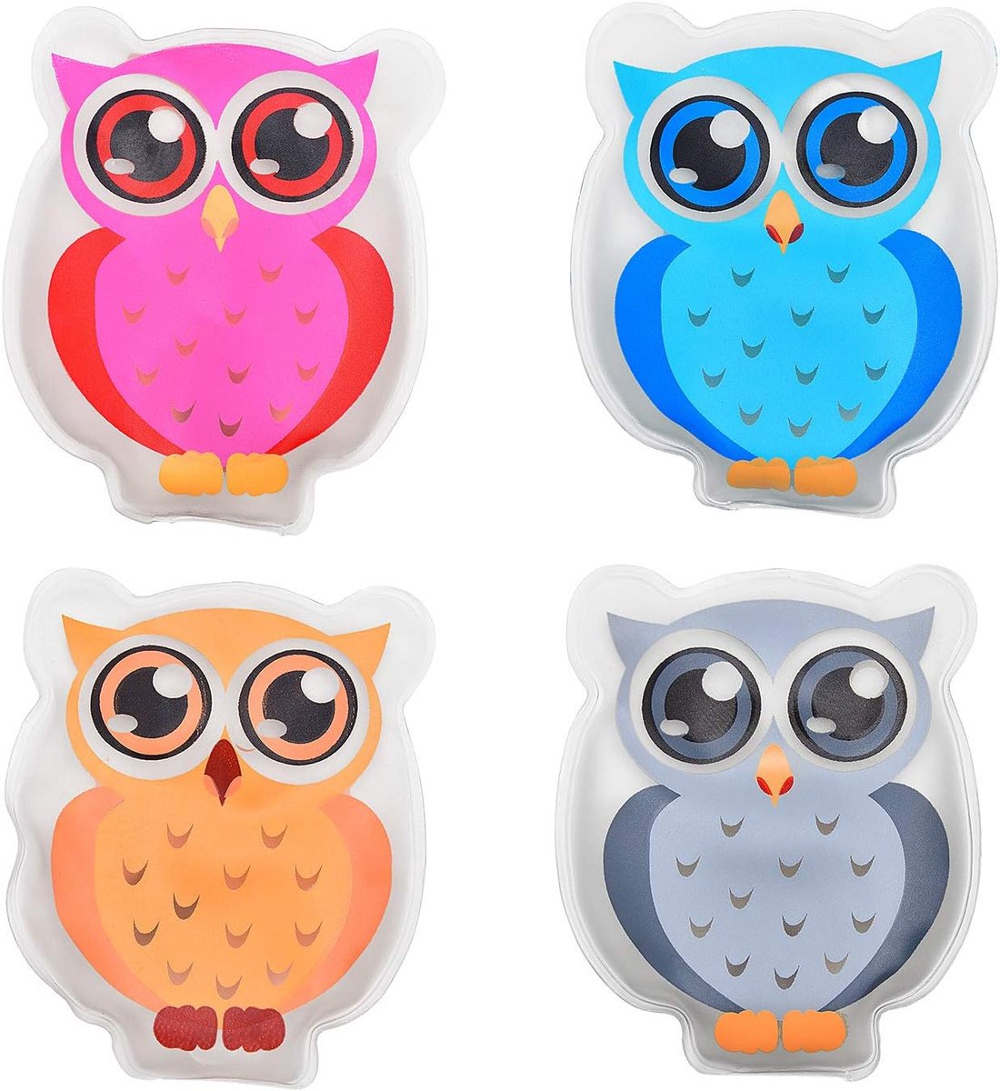 Handwarmer Uiltjes Set - Warmers Zak - Warmte Geven - Herbruikbaar - 4 stuks - Blauw Grijs
