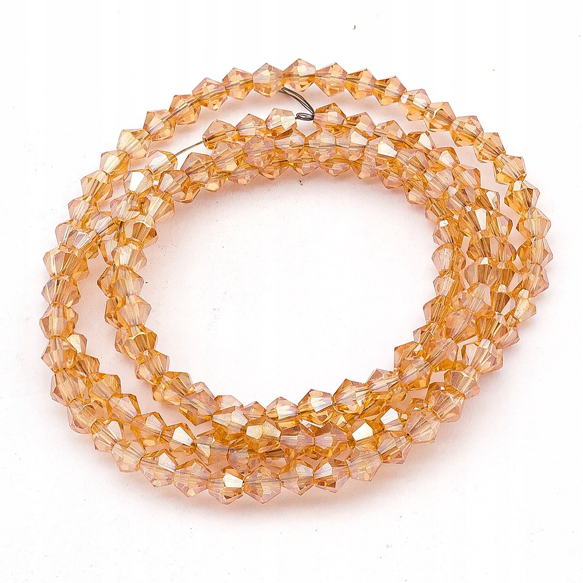 Glazen Bicone Kralen, beige, 3x3mm, 149 stuks
