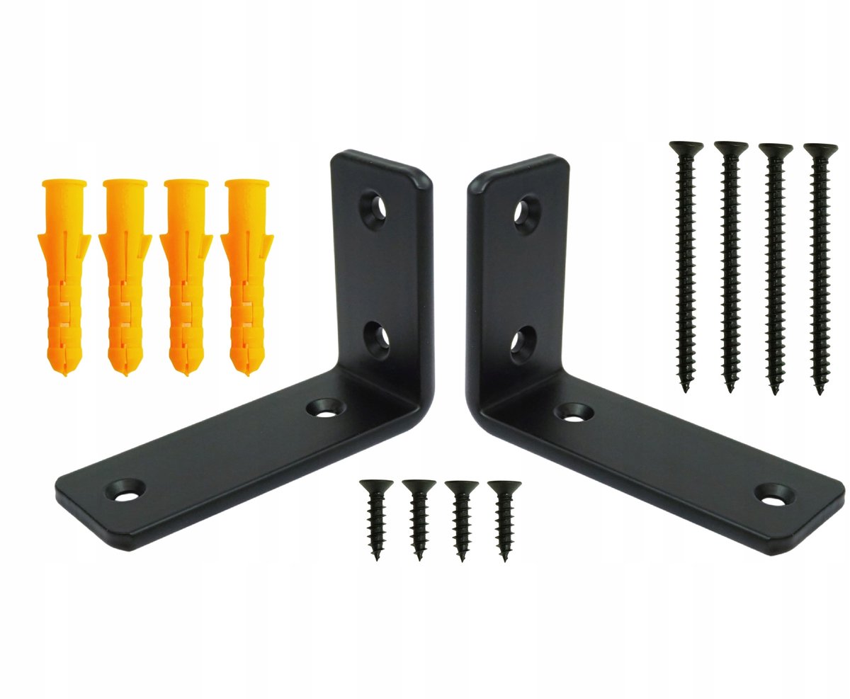 Moderne Zwarte Plankdragers Loft Stijl - Set van 2