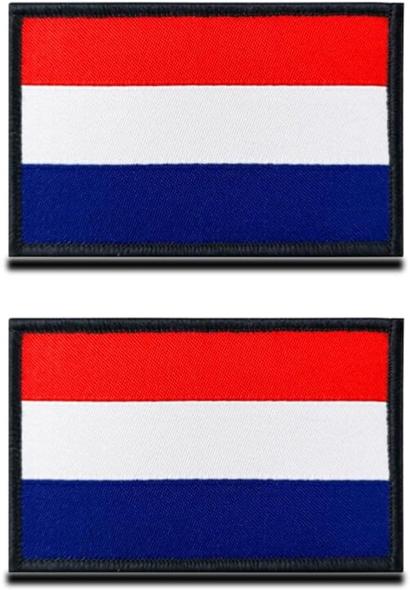 Patch - Nederland - 8 x 5 cm - Geborduurde Klittenband Patch - Voor Tactische Uitrusting en Kleding
