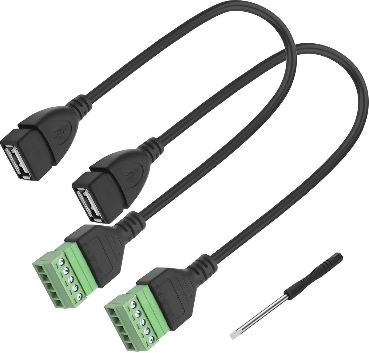 MEIRIYFA USB 2.0 Screw Terminal Block Solderless Cable, USB 2.0 to 5 Pin Screw Terminal Block Connection Extension - ShopVlot
