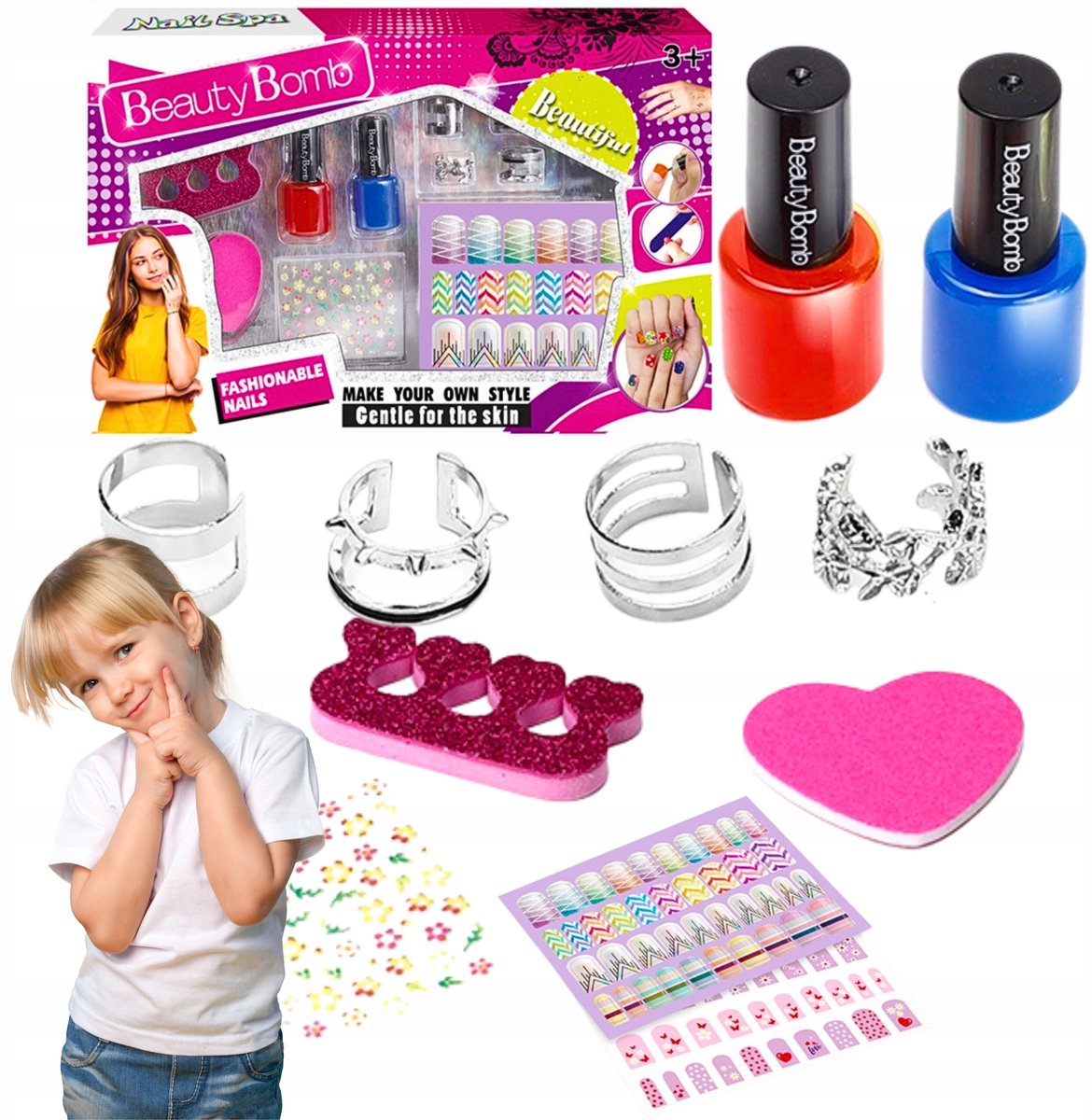 Nagelstudio Set voor Kinderen: Lakjes, Sieraden & Stickers