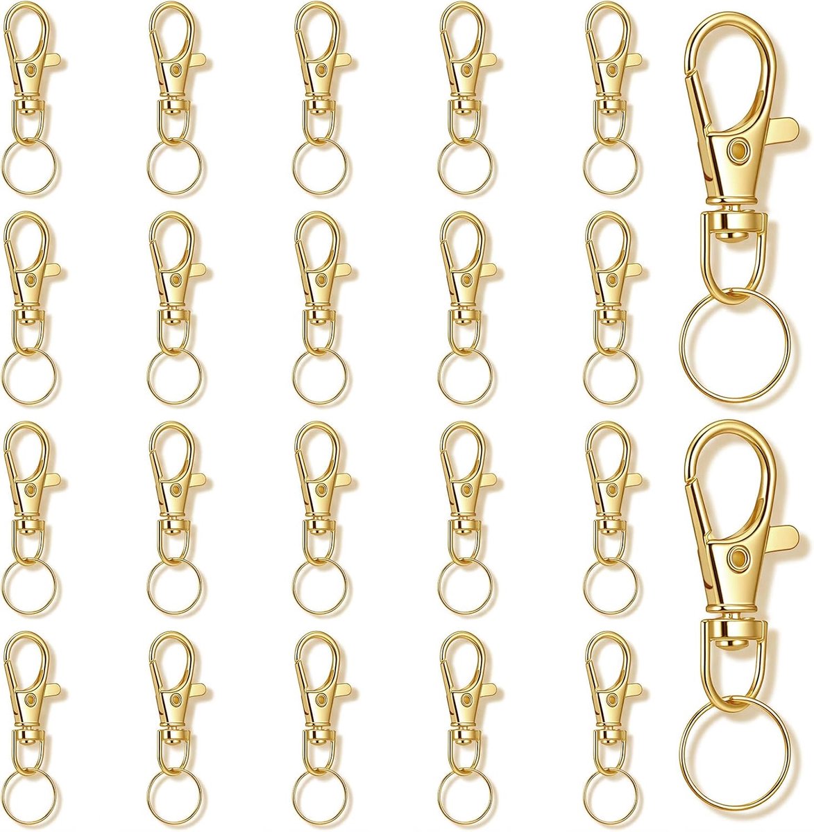 20 pcs gold key chains carabiners - ShopVlot