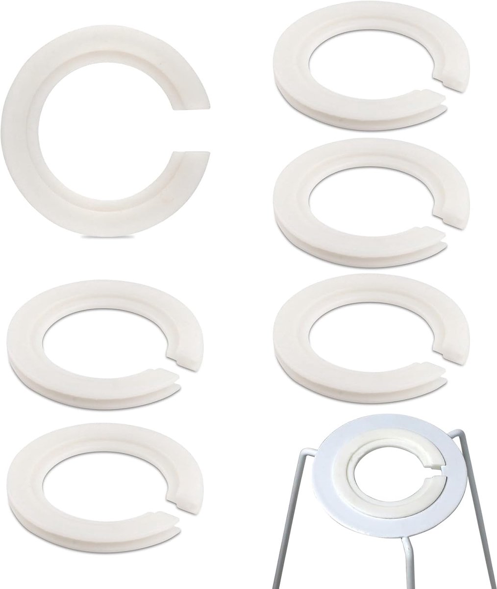 6pcs E27 to E14 Lampshade Reduction, 42mm to 29mm Plastic Lampshade Ring Converter, E27 to E14 Lampshade Adapter to - ShopVlot