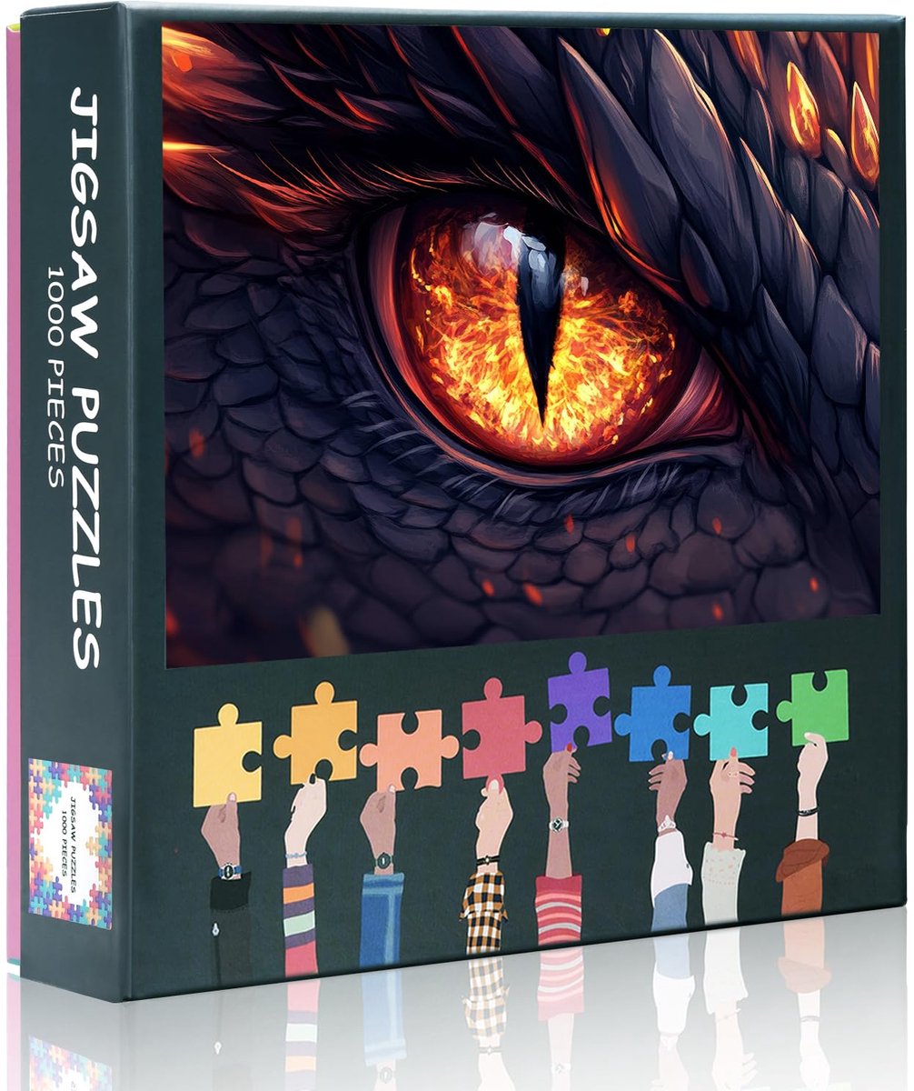 Puzzels voor volwassenen, 1000 stuks drakenoog, uitdagende puzzels voor volwassenen, 60 x 40 cm, wildlife puzzel spel - ShopVlot