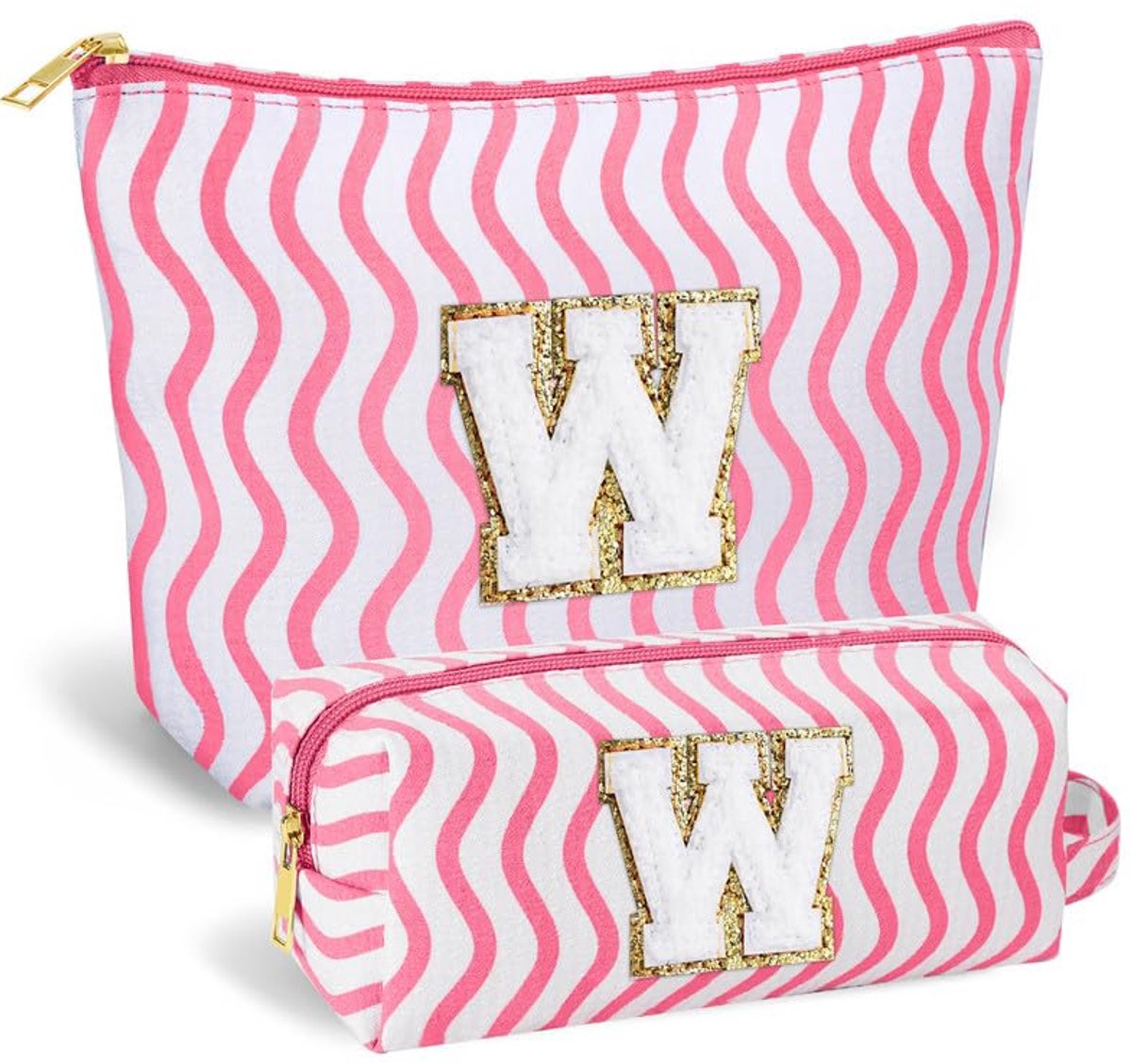 Make-uptas 2-pack - Gepersonaliseerd - Voor vrouwen en meisjes - Perfecte reisoplossing - ShopVlot