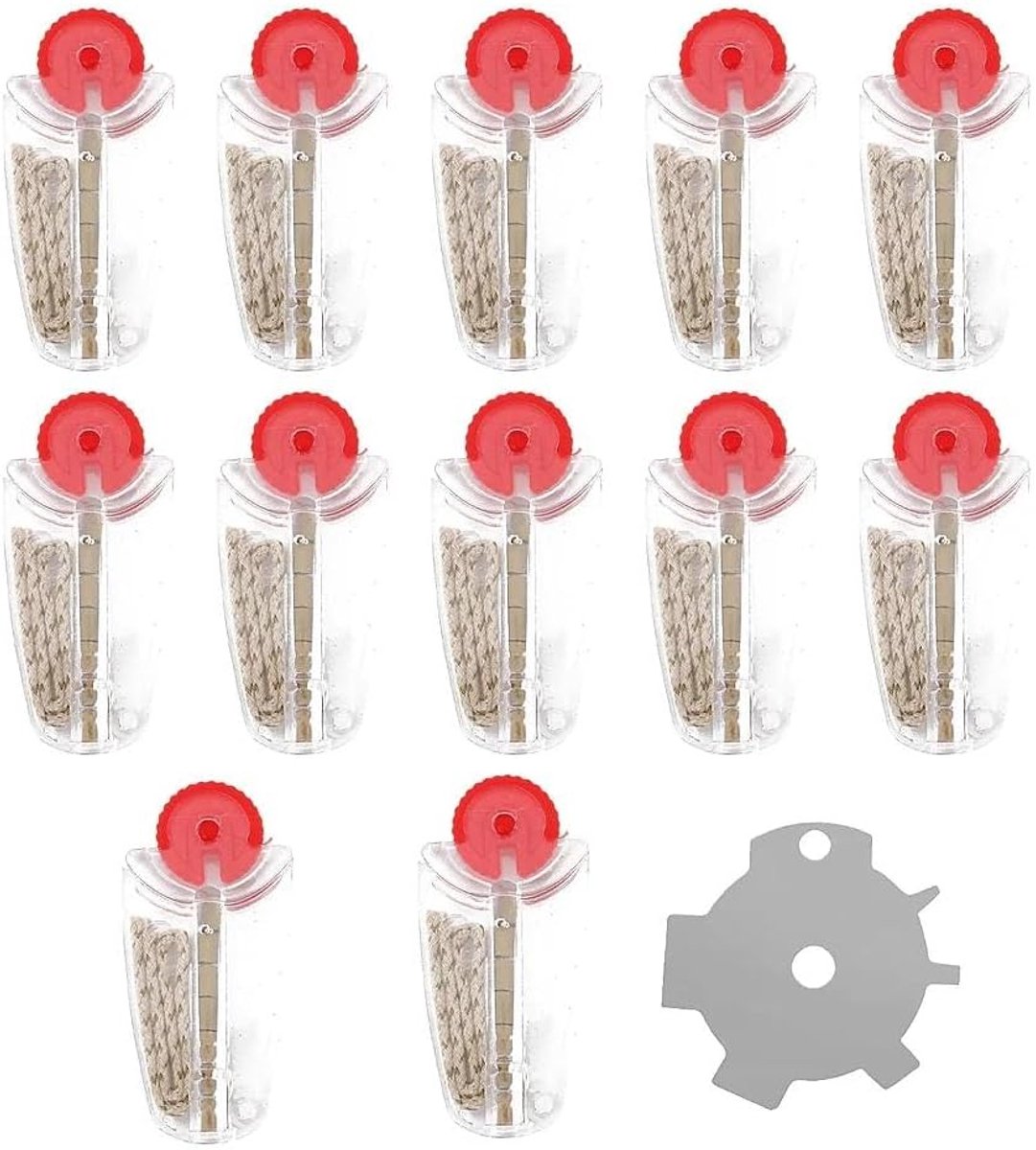 Pack of 12 Lighter Spare Parts, Flint and Wick Set with Screwdriver, Universal Replacement, High Quality Flints for - ShopVlot