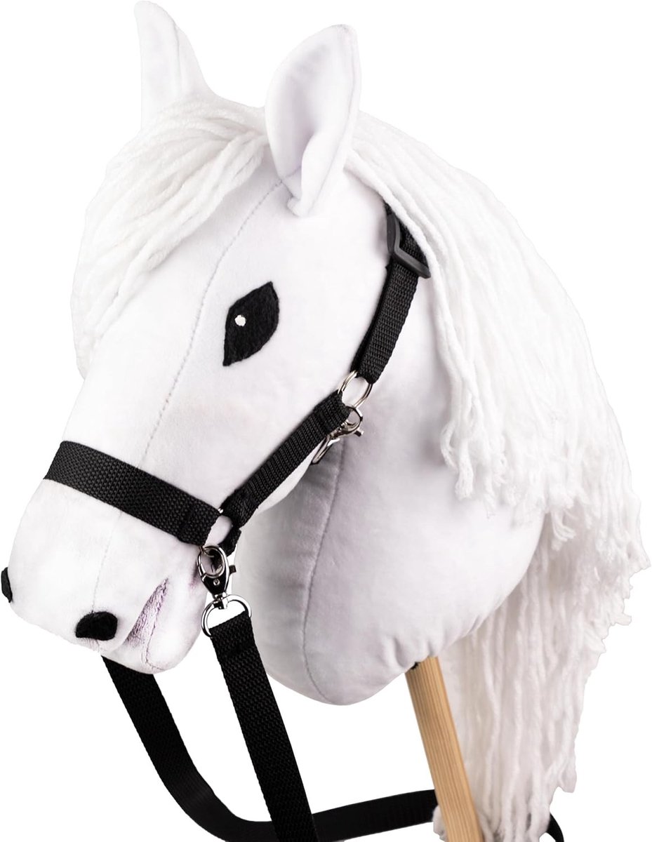 Hobbyhorse Hoofdstel - Wit - A3 - Inclusief Teugels en Halster - Voor Kinderen