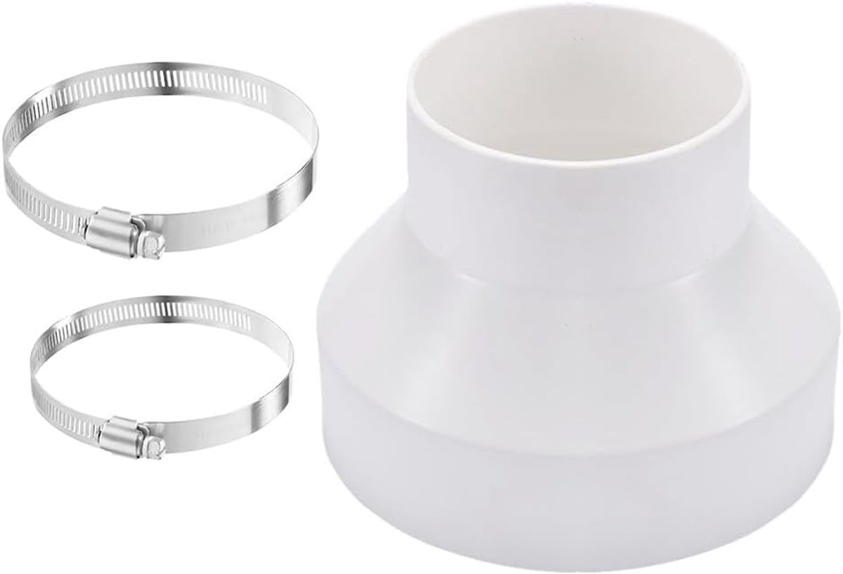Universele Reductiestuk Afvoerslangadapter 150mm naar 100mm met Slangklemmen