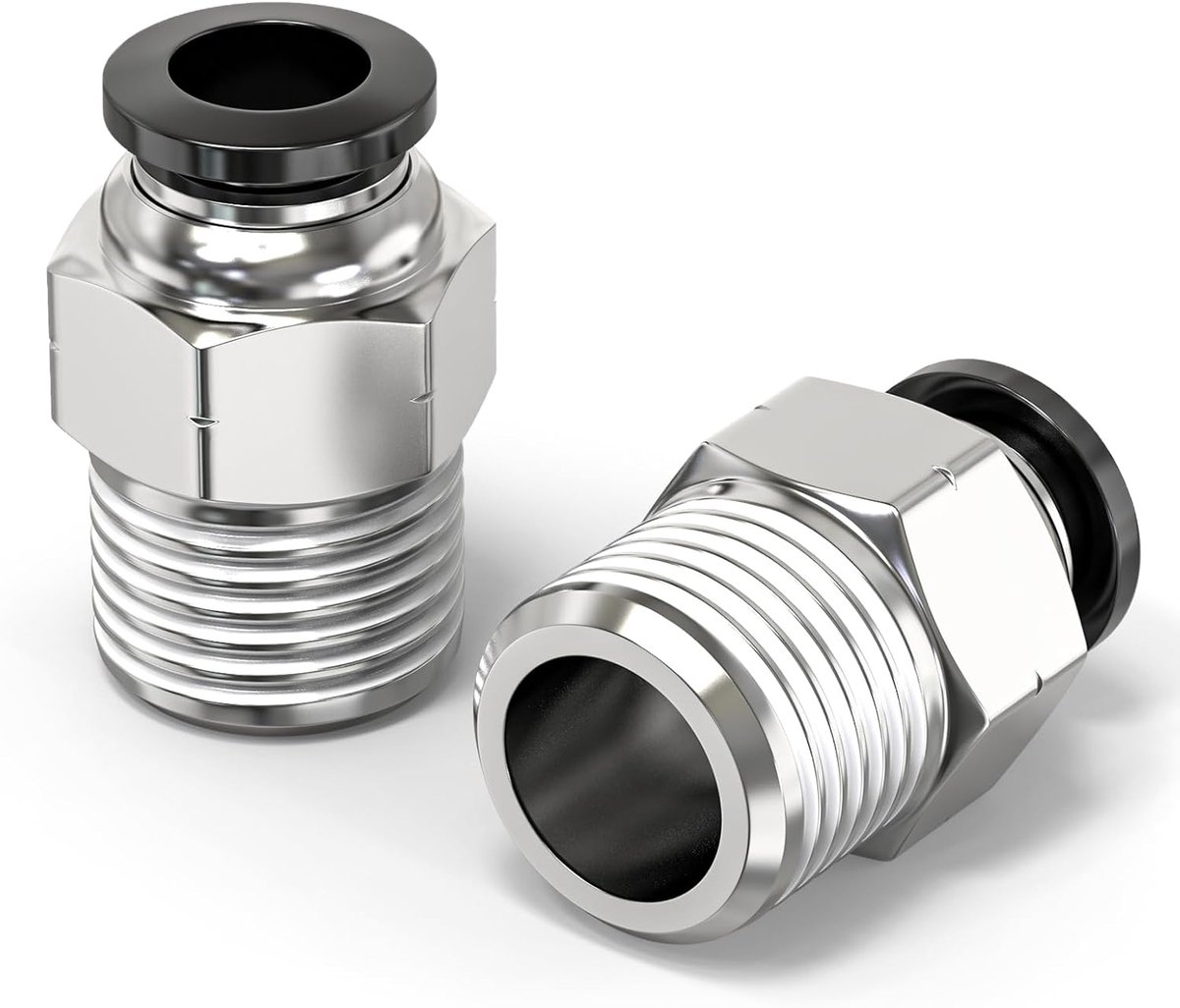 5pcs Male Straight 6MM Tube OD x 3/8" BSP Thread Push to Connect Fittings, Air Push Connect Tool Pneumatic Hose - ShopVlot