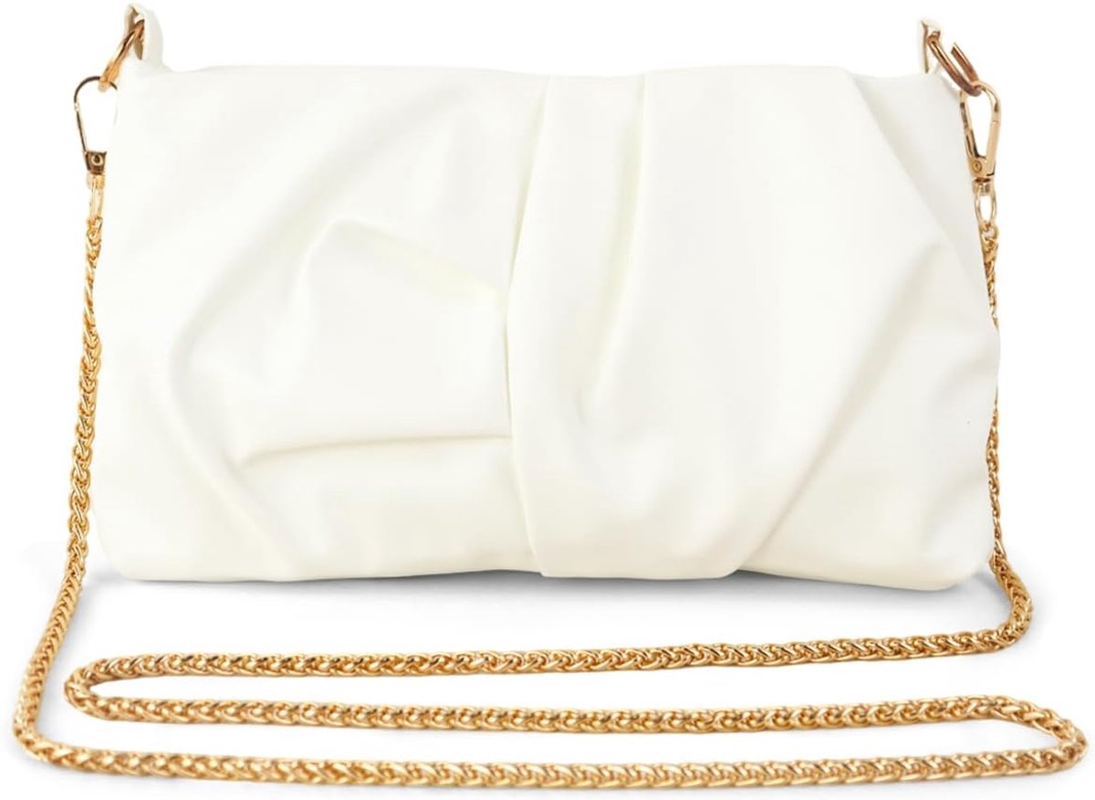 Clutch voor dames, zachte bruidstas, schoudertas voor bruiloft - ShopVlot