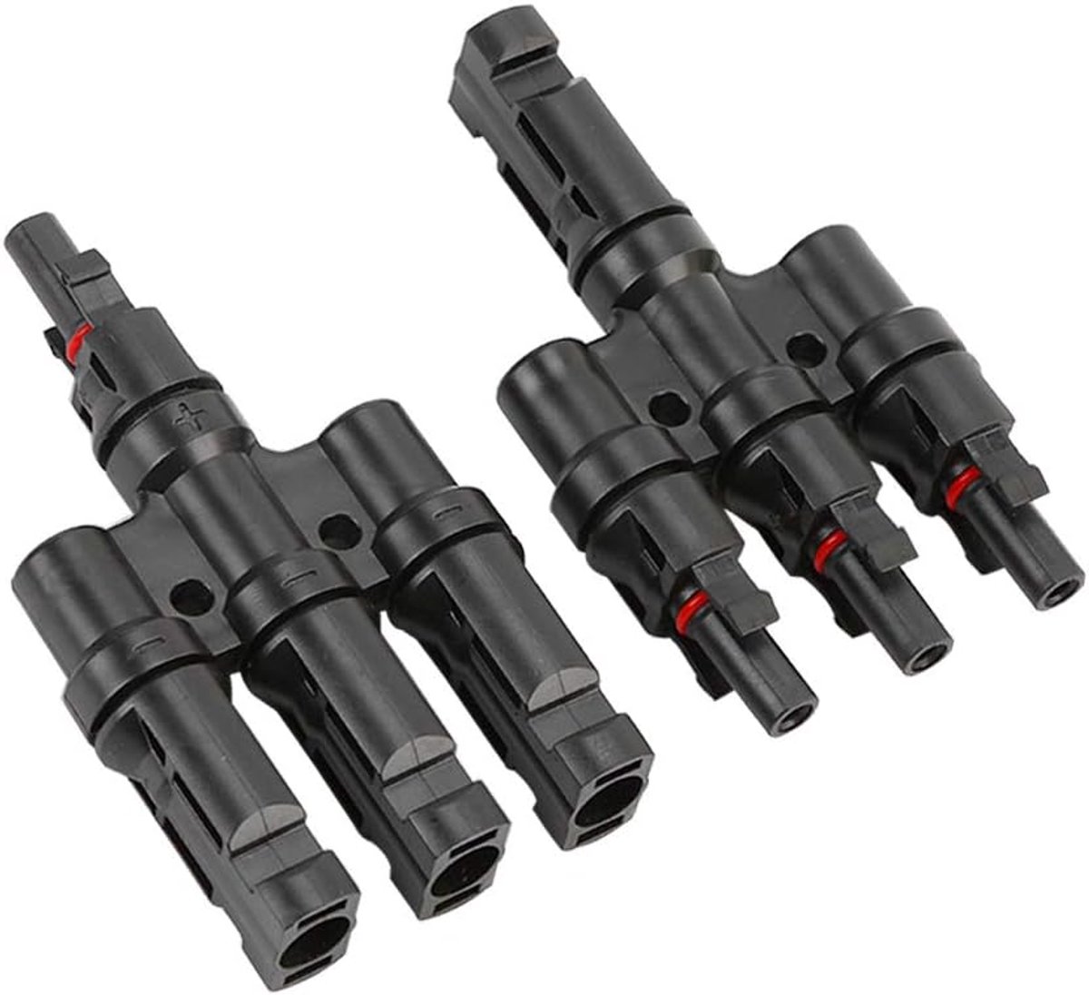 1 Pair Professional Solar Plugs, Solar T Type 3 Branch Connectors, MFFF/FMMM, Cable Connectors, Photovoltaic - ShopVlot