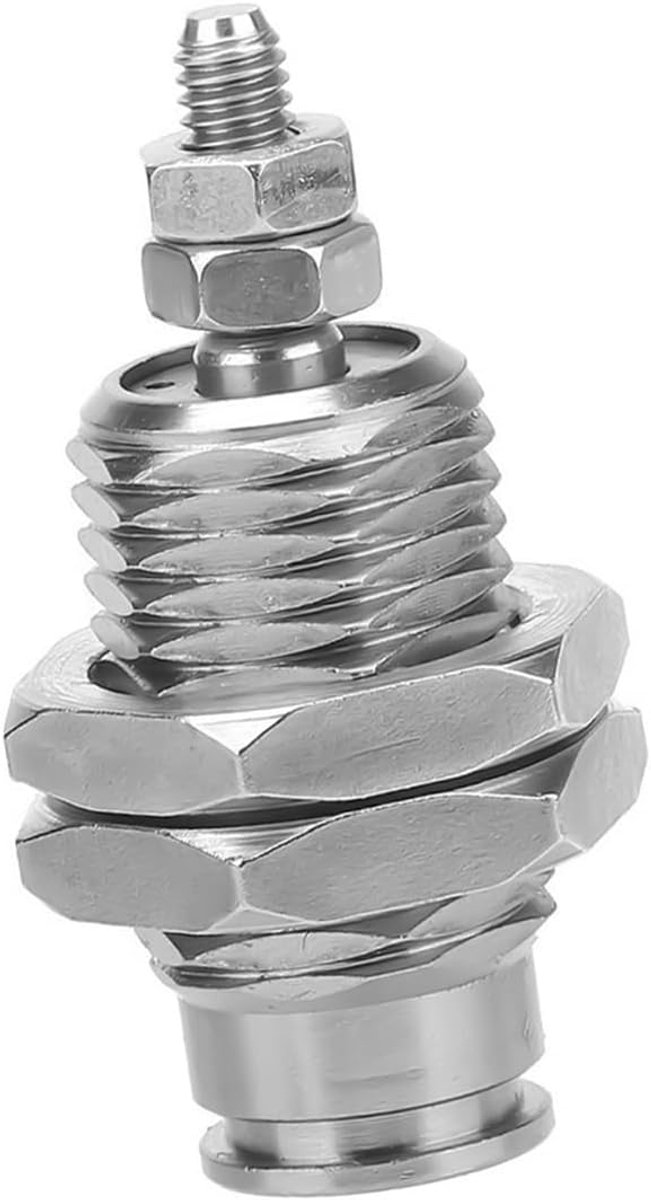 Miniature single acting male thread small cylinder CJPB10-15 46mm total length compact design for precision automation - ShopVlot