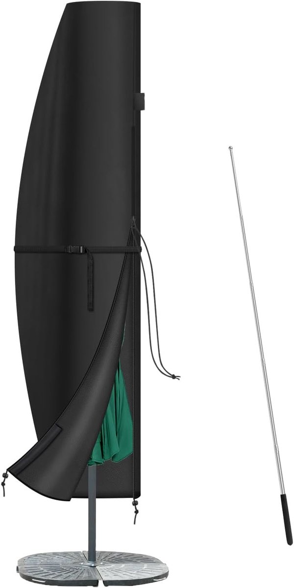 Parasolhoes Zweefparasol Ø 3m Beschermhoes voor Parasol Winddicht - ShopVlot