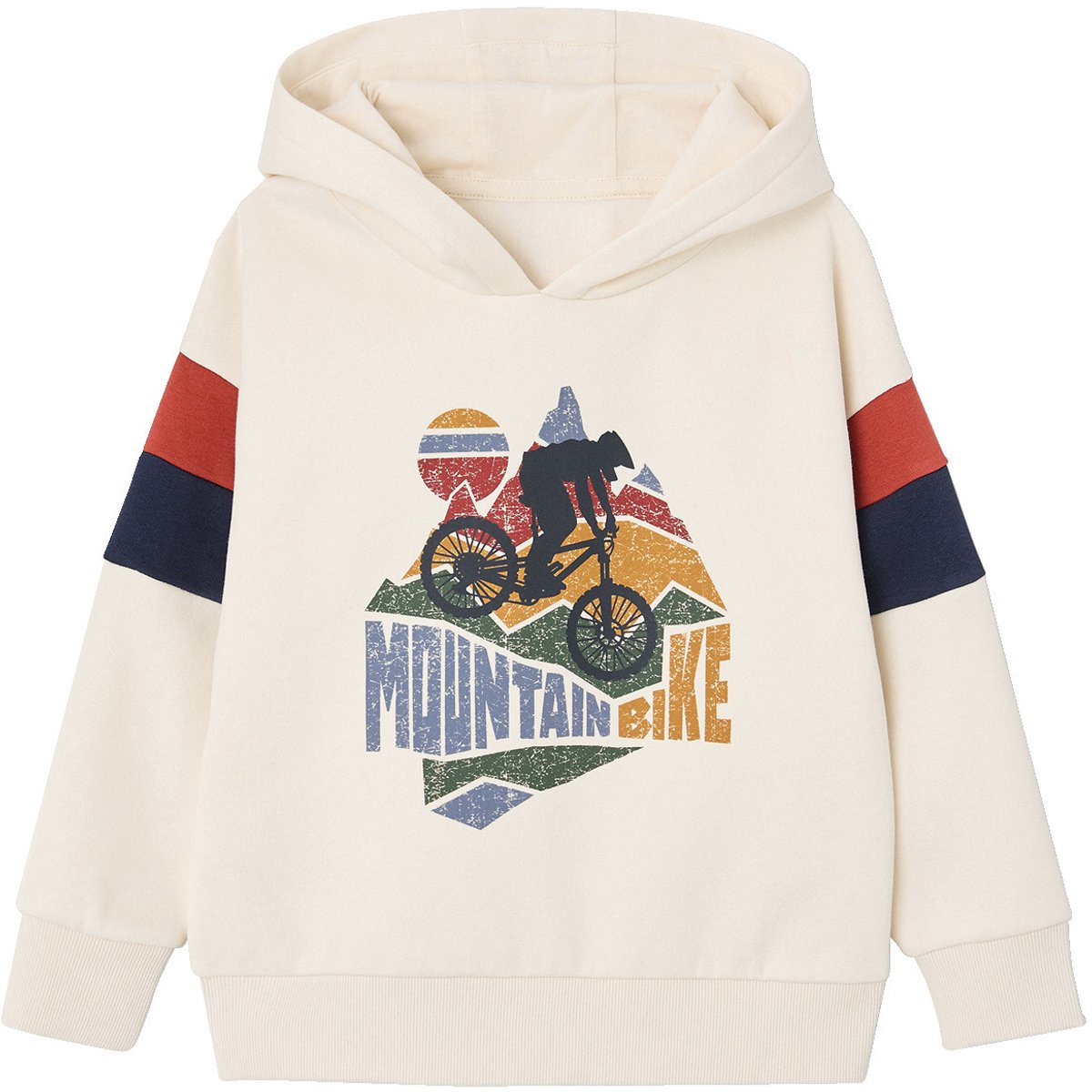 Vertbaudet Sweater met capuchon met geplaatste print
