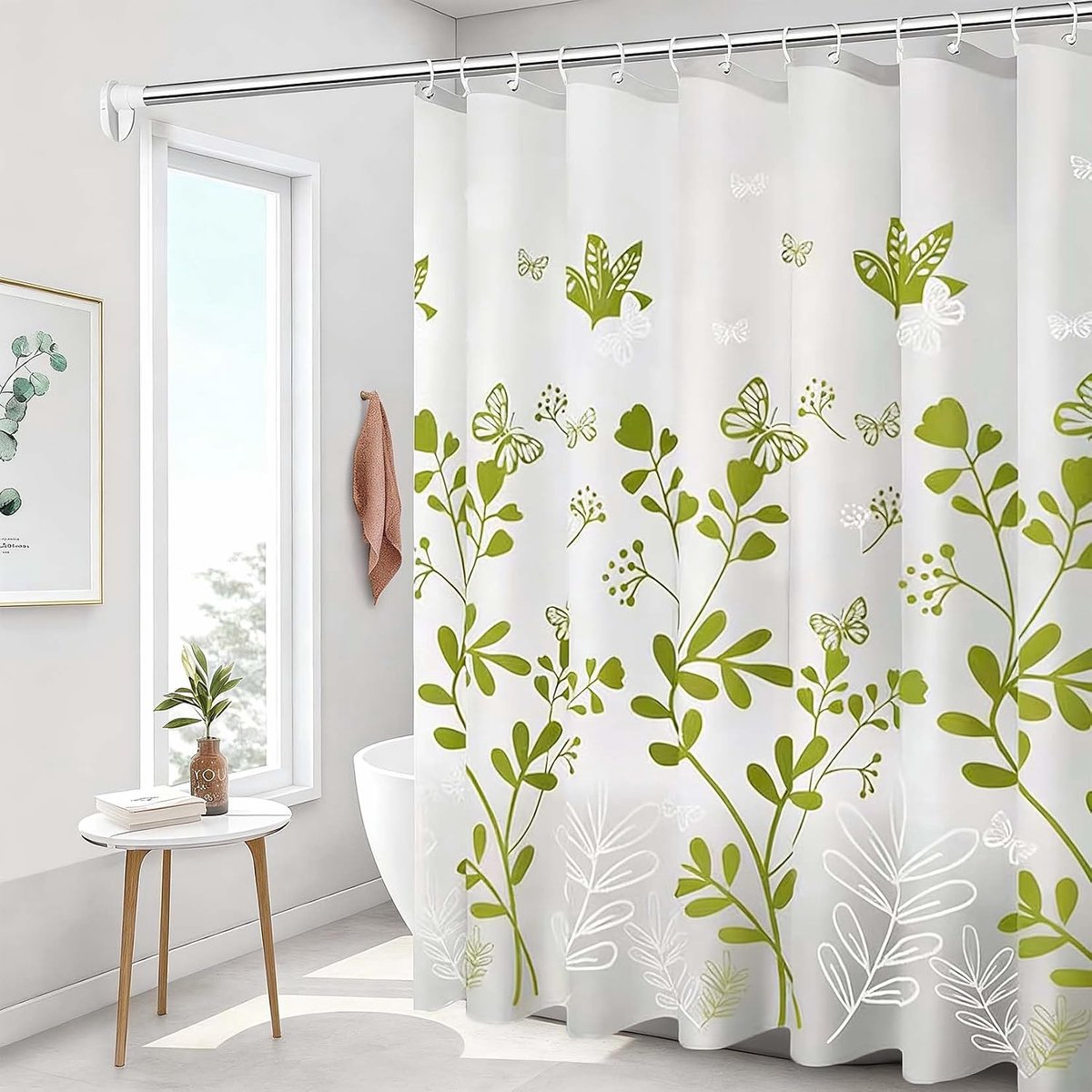 Douchegordijn 180 x 180 cm - Waterproof PEVA stof - Schimmelbestendig - Makkelijk te reinigen - ShopVlot