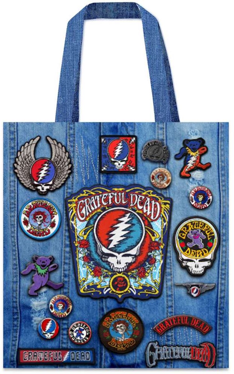 Rocksax Grateful Dead - Battle Bag: Steal Your Face Schoudertas/Shopper - Blauw/Multicolours