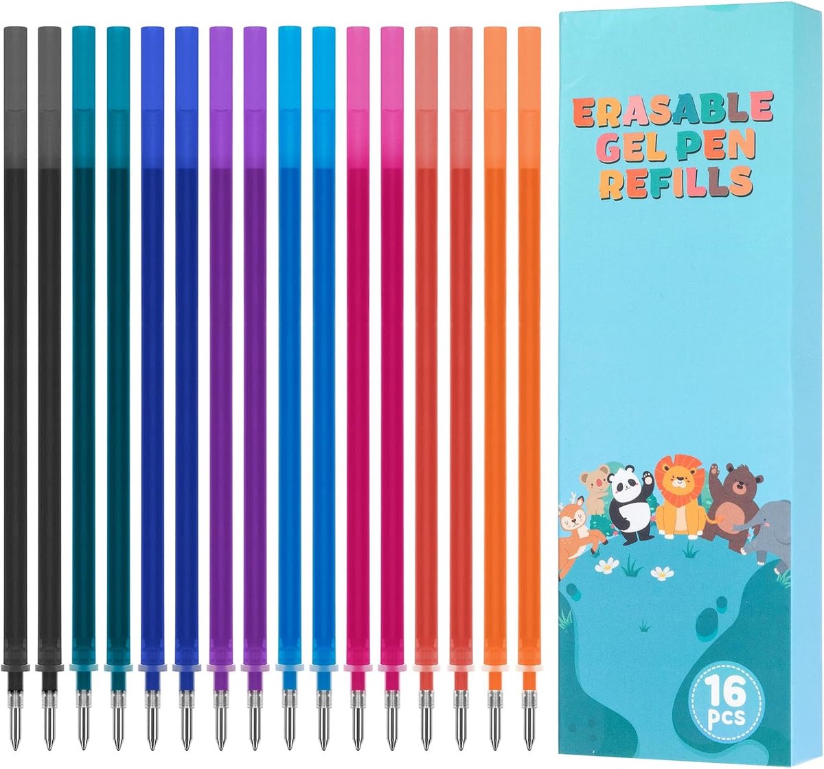 Thboxes 0.7 Erasable Replacement Refills, Compatible with Legami Gel Pens, Colourful Erasable Ink Refills, 8 Colours - ShopVlot