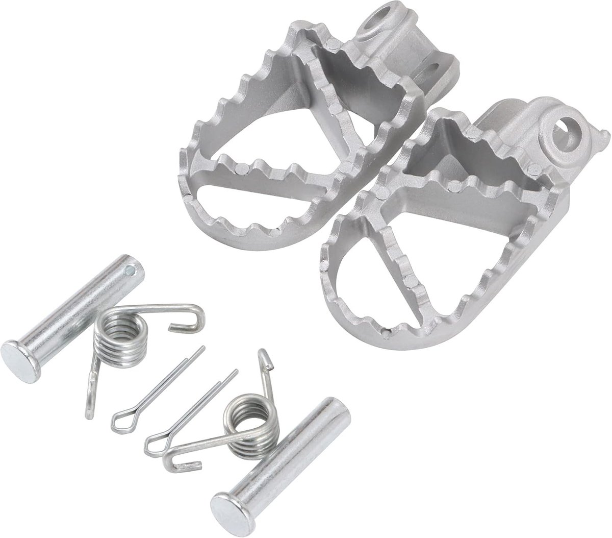 WOOSTAR Motorcycle Footrests 10mm Aluminum Replacement for 50cc 70cc 90cc 110cc 125cc Dirt Pit Bike - ShopVlot