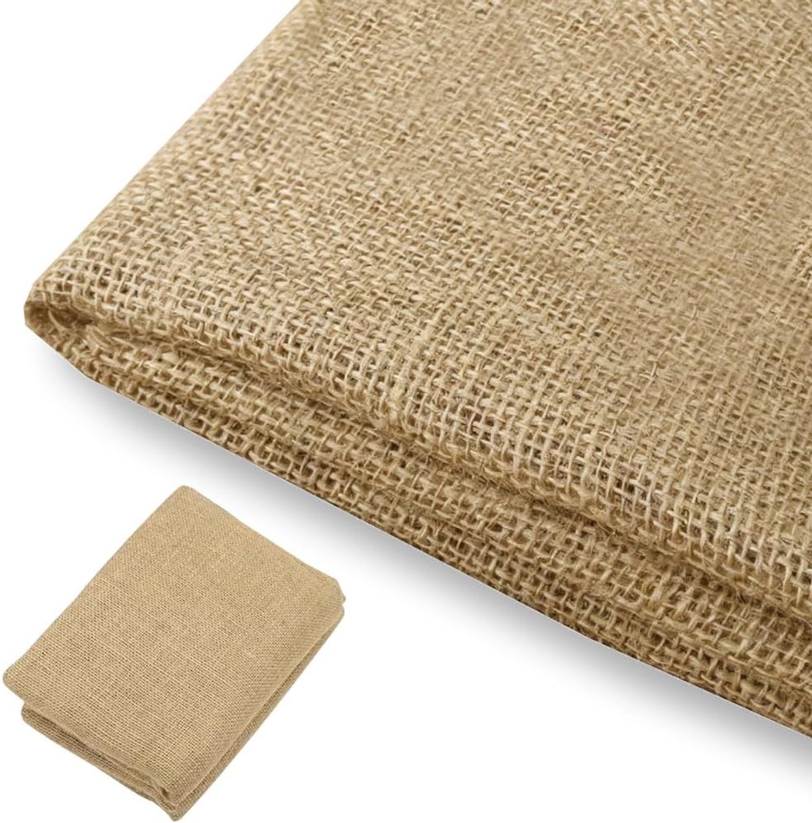 Jute Fabric Sold by the Metre, 200 x 63 cm, Natural Fibre Jute, 280 g/m², Jute Fabric for Sewing, Crafts, Natural - ShopVlot