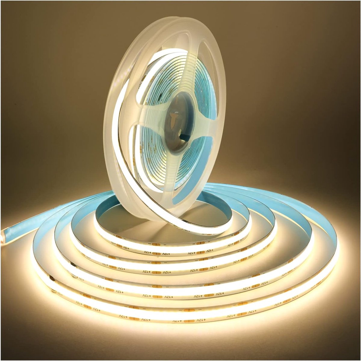 LED Strip Light, COB Light Strip DC 12V 5M 320LEDs/M total 1600 LEDs Natural White 4000K Neon Light Flexible Super - ShopVlot