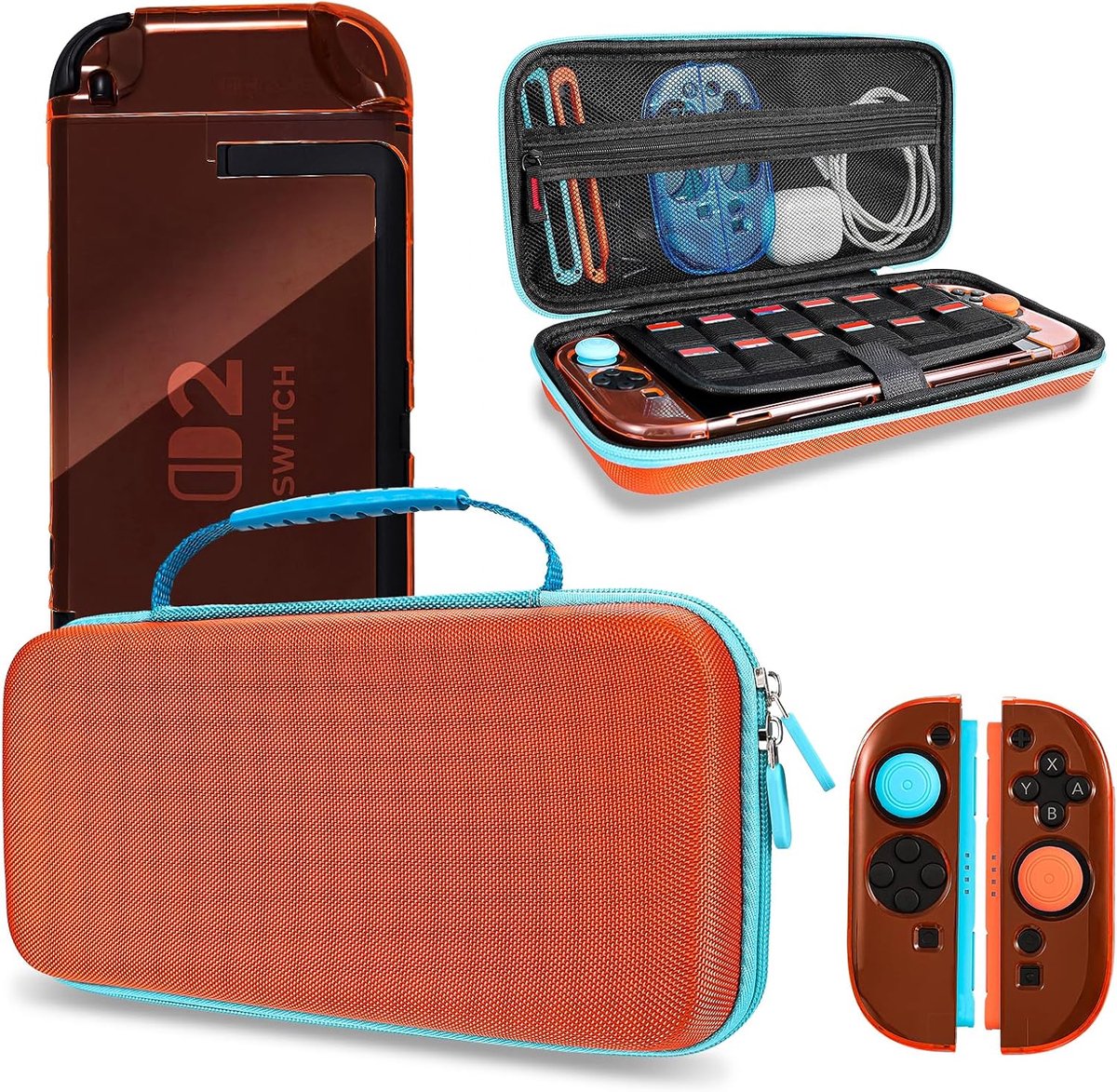 DLseego Carrying Case for Switch 2 (2025), Shockproof Hard Travel and Storage Bag Games, Accessory Bag for NS 2 with - ShopVlot