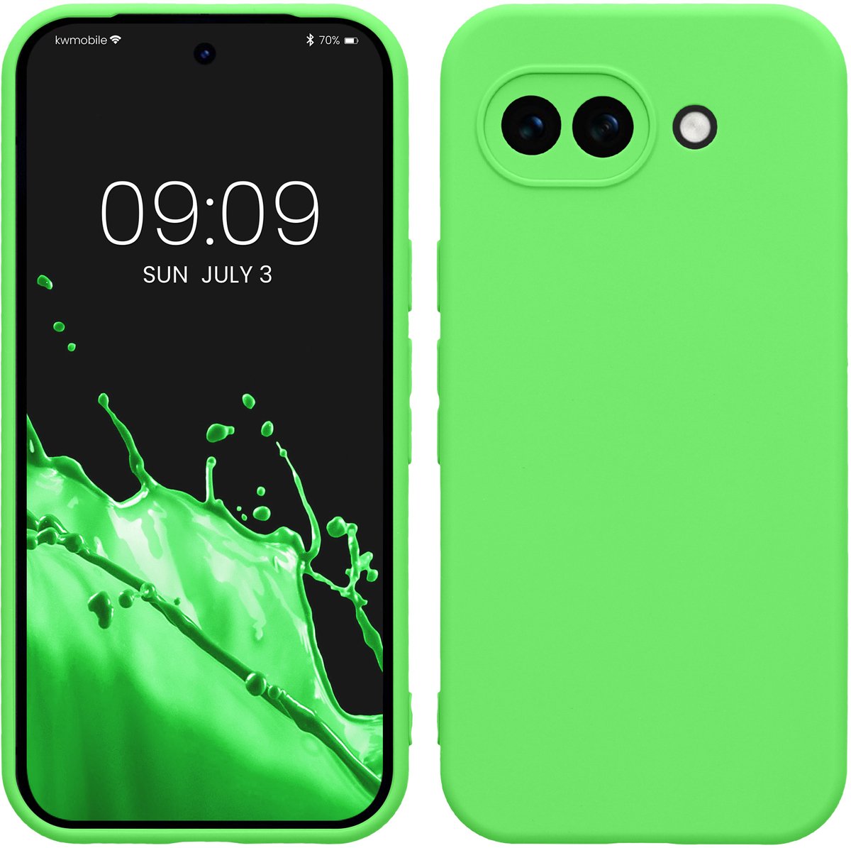 kwmobile telefoonhoesje geschikt voor Google Pixel 10a - Hoesje voor smartphone - Precisie camera uitsnede - In limoengroen