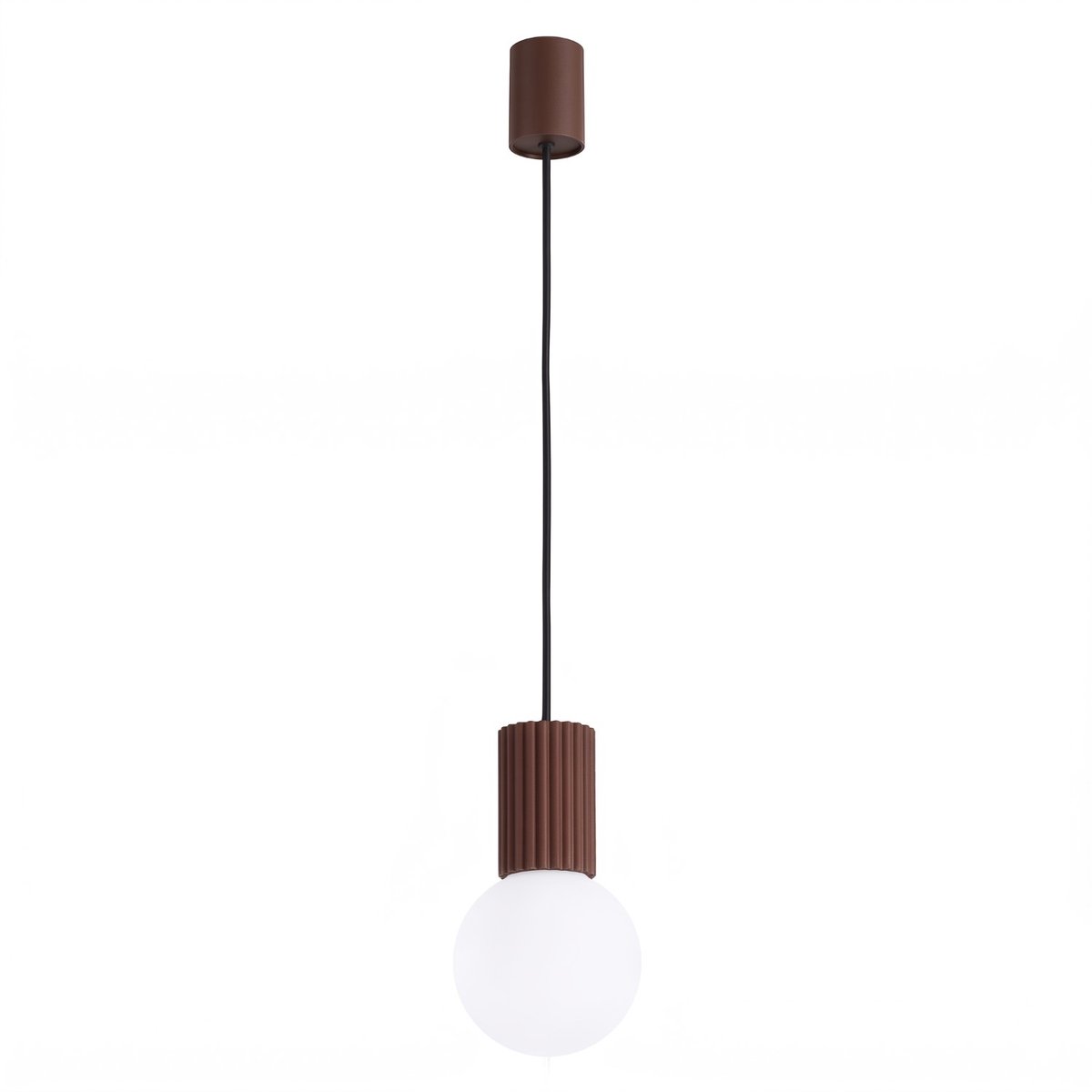 Sollux Lighting Hanglamp Halo - G9 - bruin - aluminium/glas - 12x12x120cm