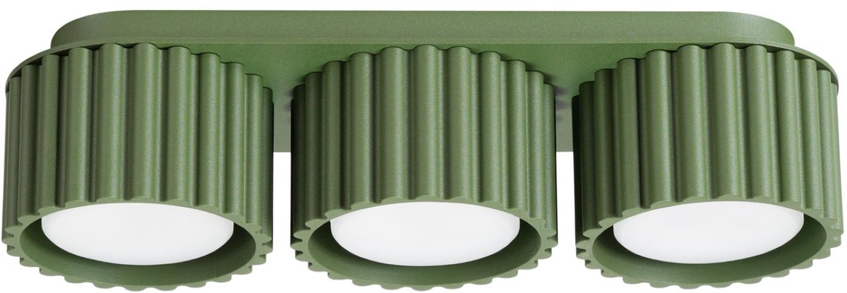 Sollux Lighting Plafondlamp AURA - Gx53 - olijfgroen - aluminium - 32.5x10x8cm