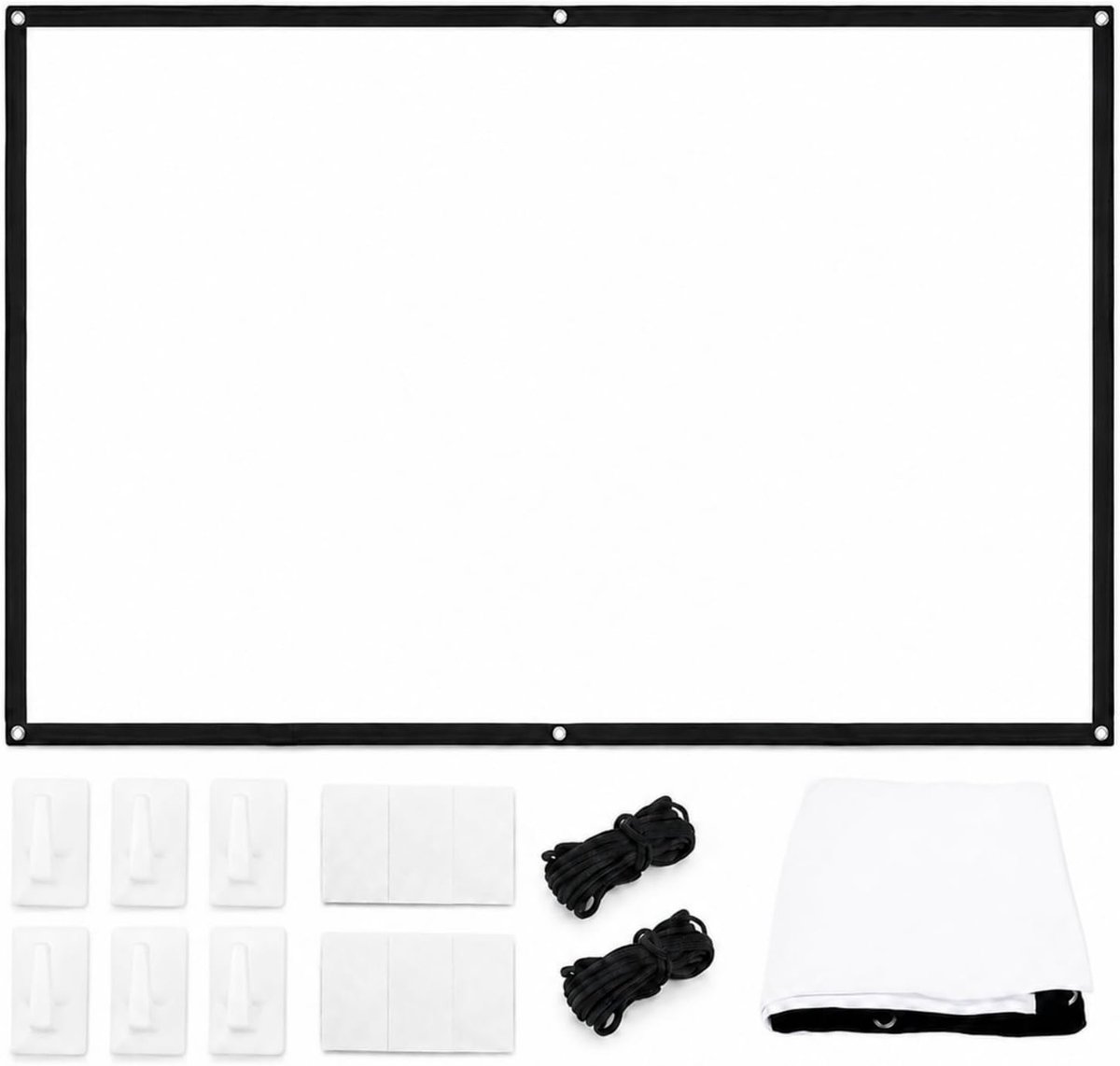 QLK Beamer 100 inch, 16:9 HD scherm voor beamer - ShopVlot