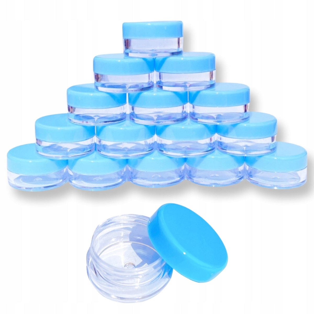 100x Potjes 5ml Acryl Potjes met Schroefdop voor Nagels en Cosmetica