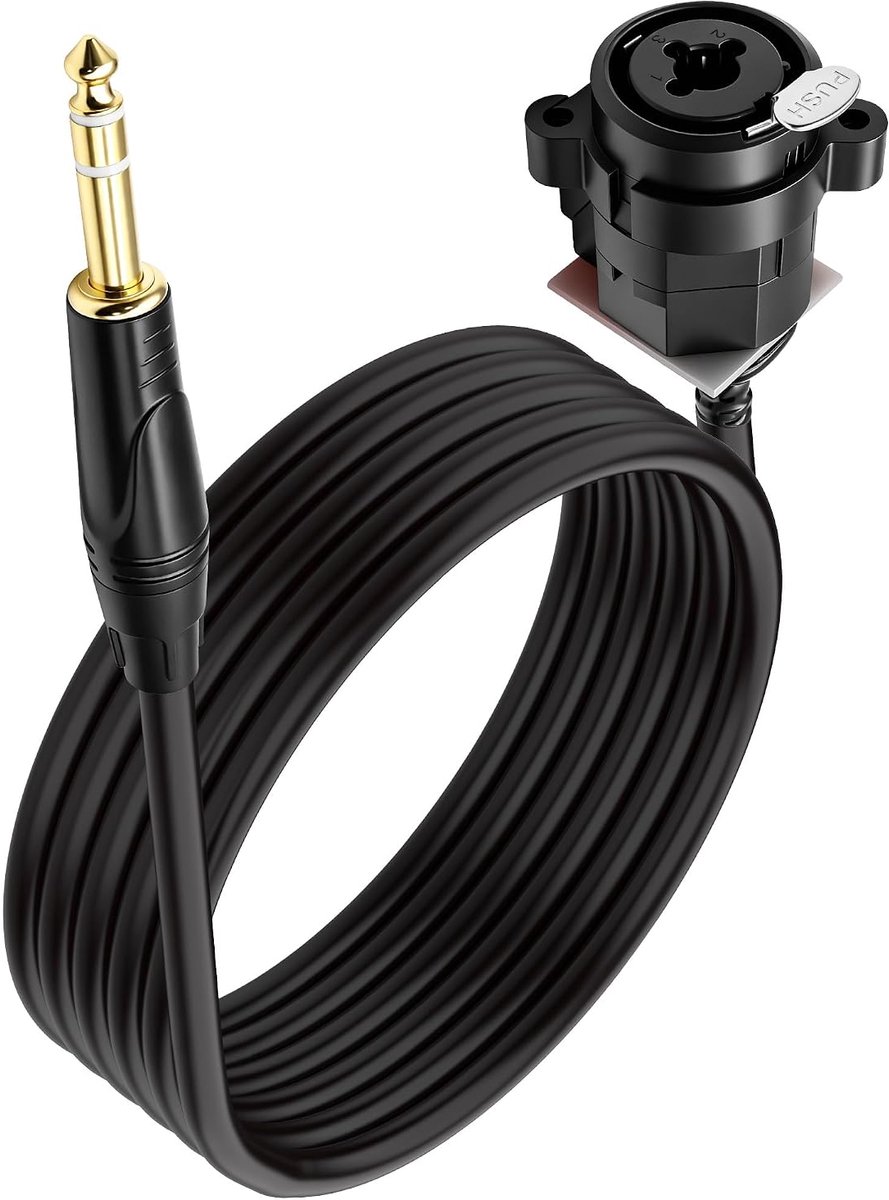 XMSJSIY 6,35 mm TRS naar XLR & 1/4 Combo Stereo Jack audiokabel 1 m - ShopVlot