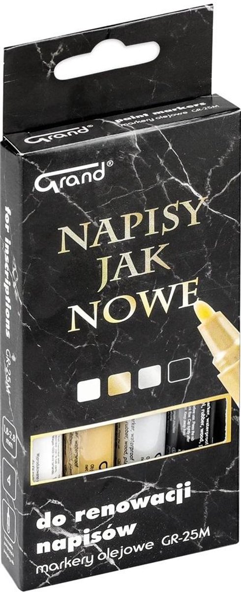 Grand Olieverf Markers voor Grafsteen Opschriften - 4 Stuks