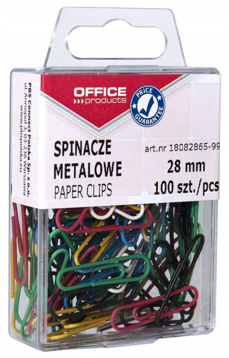 Gekleurde Paperclips 28mm, 100 Stuks, Kantoorartikelen Mix